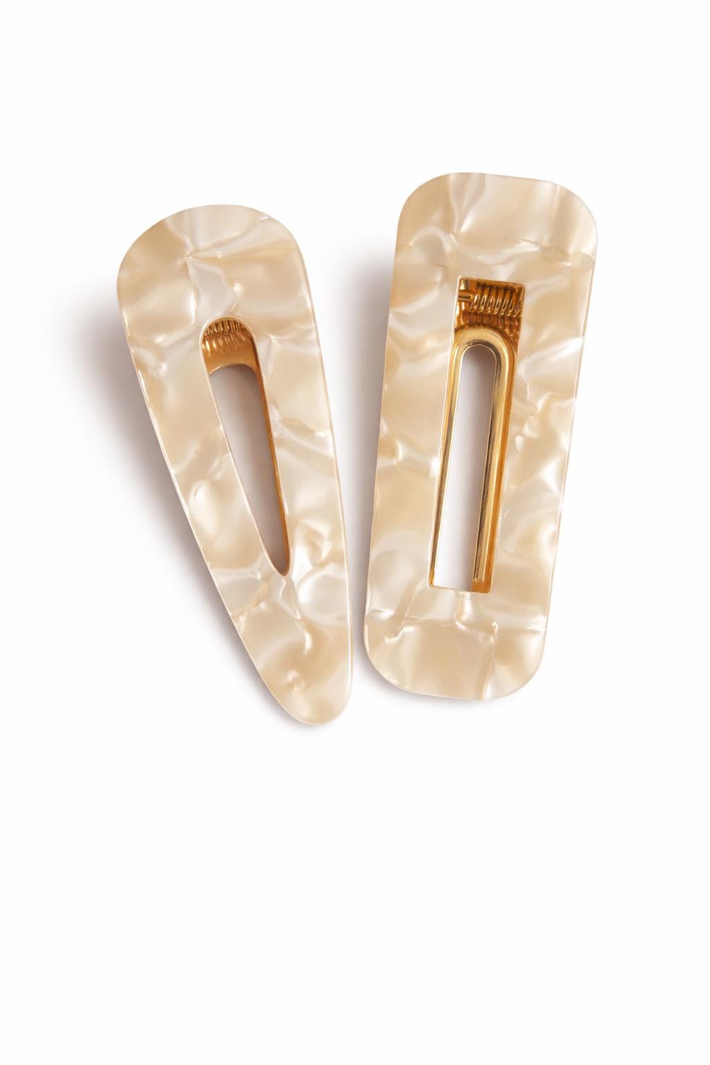 Fermagli per capelli color oro crema: set di fermagli per capelli in acetato di cellulosa di alta qualità - Accessori da sposa, fermagli per capelli d