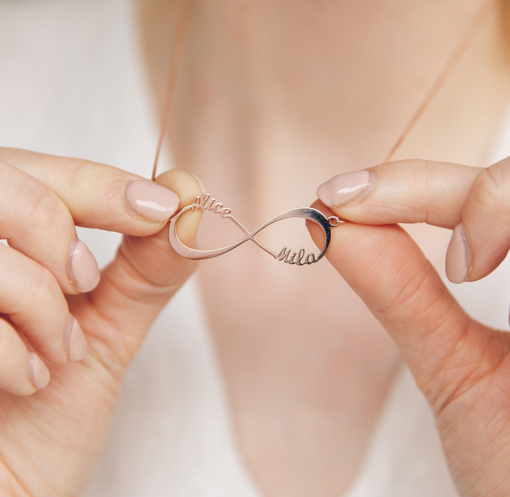 Collana con nome infinito in argento sterling / Collana con nome infinito in argento / Collana personalizzata / Collana con nome in argento / Collana