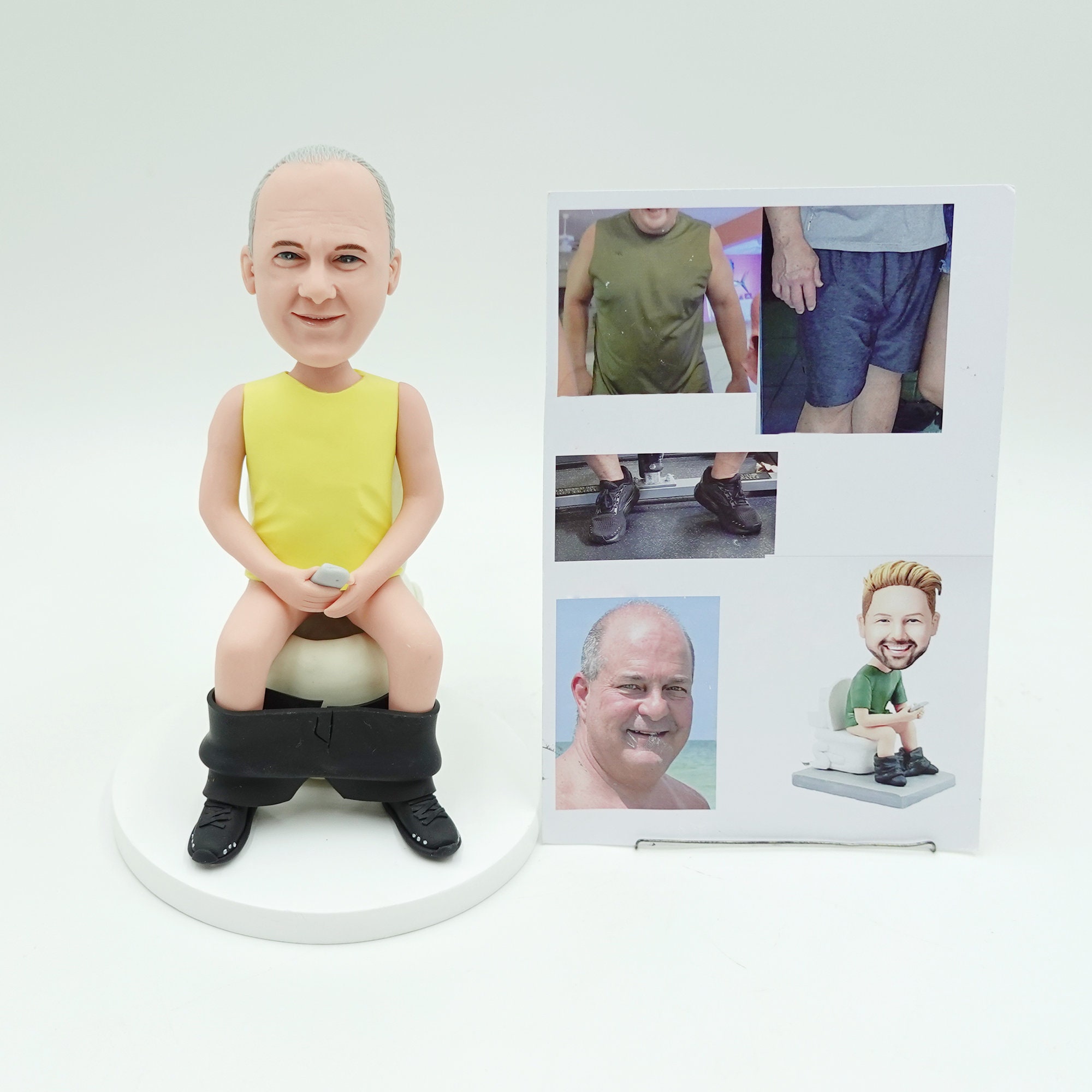 Bobblehead personalizzati, bobblehead personalizzati, regali bobblehead divertenti, bobblehead personalizzati per sedili del water da uomo, regali di