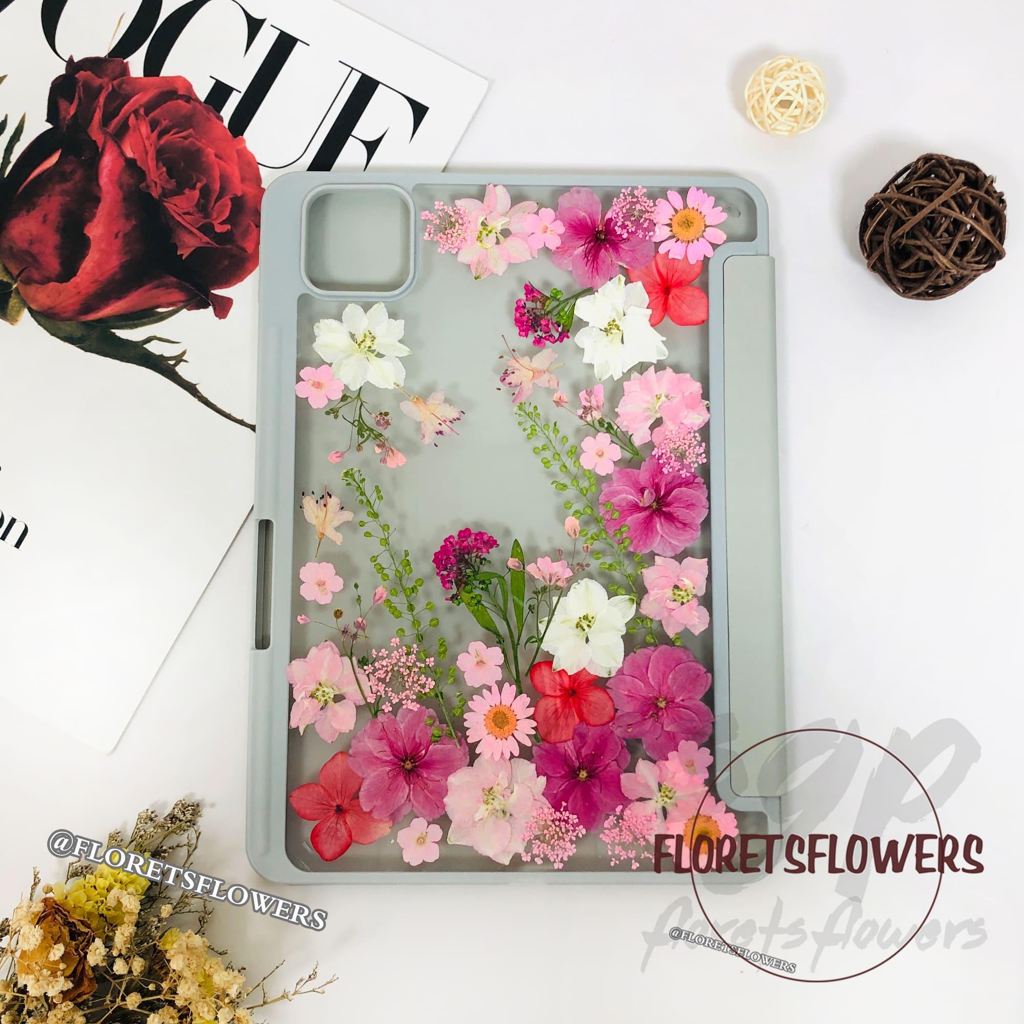 "Custodia per tablet con fiori veri pressati e slot per penna per Xiaomi Pad 7 6 6s Pro 12.4, Redmi Pad Pro 5G POCO Pad SE 8.7 Pad SE 11\", custodia One"