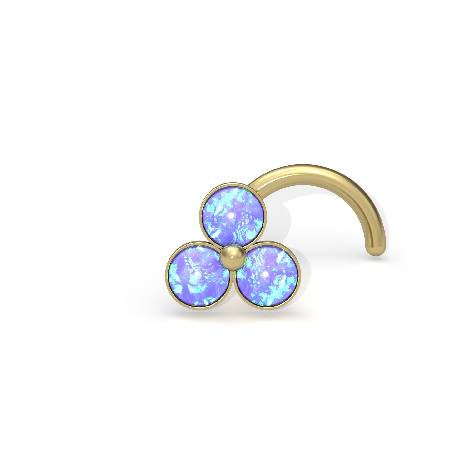 Opale Naso Stud Anello Chirurgico Acciaio Naso Osso Vite Naso Vite Orecchino al Naso Piercing al Naso 22g 20g 18g 16g Narice Stud Narice Anello