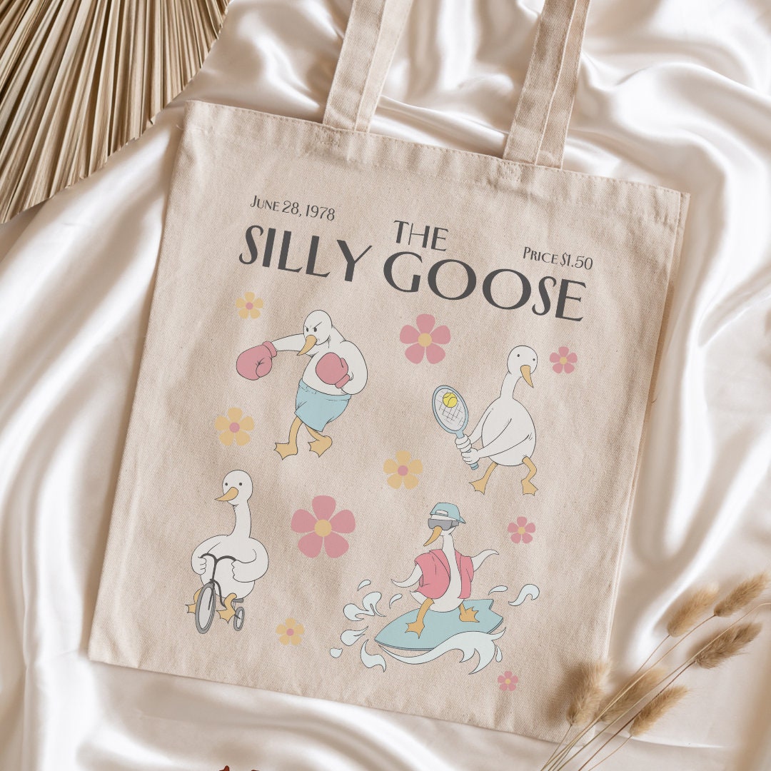 Borsa Silly Goose - Silly Goose - Borsa Silly Goose - Oca divertente - Borsa Funny Goose - Regalo per gli amanti delle oche - Borsa New Yorker - Borsa