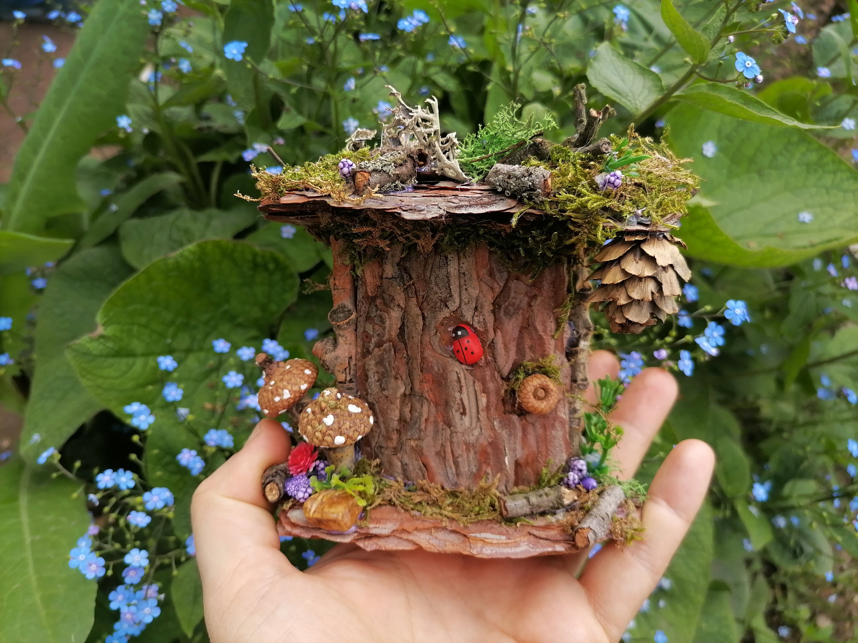 Porta delle fate, porta delle fate in legno, accessori del giardino delle fate, porta delle fate per albero, porta della casa delle fate, porta in leg