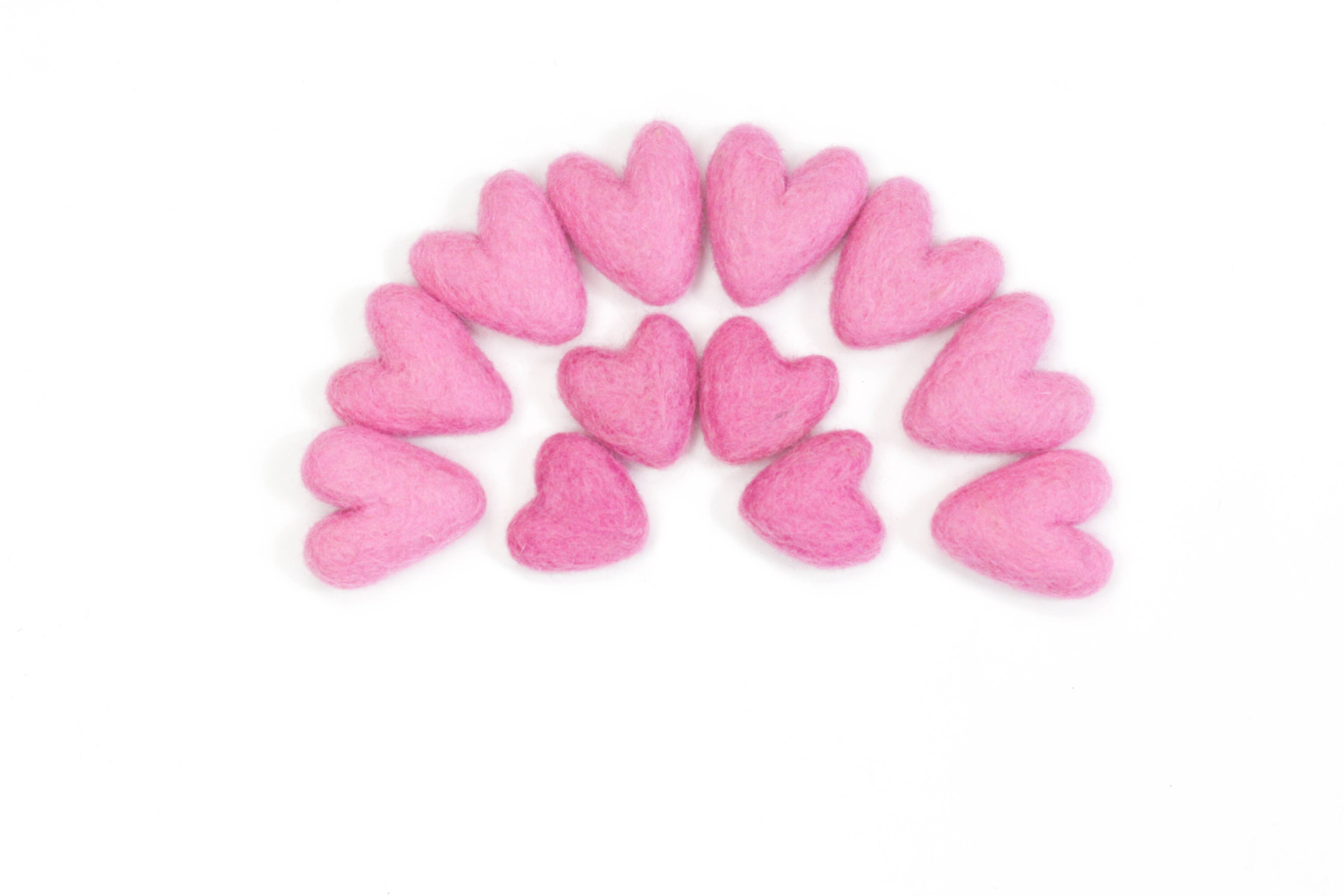 Cuori di feltro di rose brillanti / Mini cuori / Mini ghirlanda di cuori / Cuori di San Valentino / Regalo di San Valentino / Decorazione di San Valen