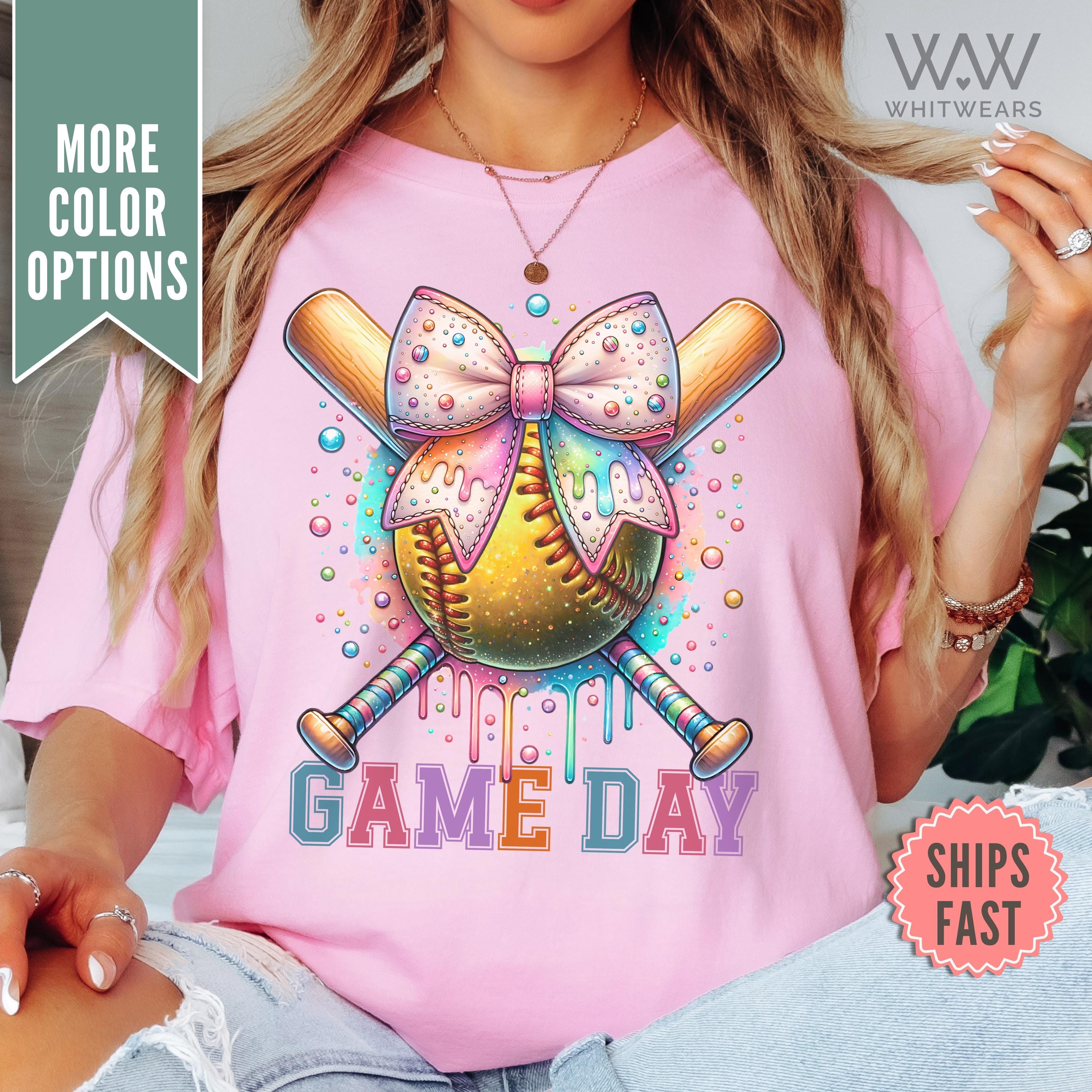 Maglietta Softball Ice Cream Drip Comfort Colors , Maglietta Softball Drip, Maglietta Softball Bow, Maglietta Softball Game Day, Maglietta Softball Mo