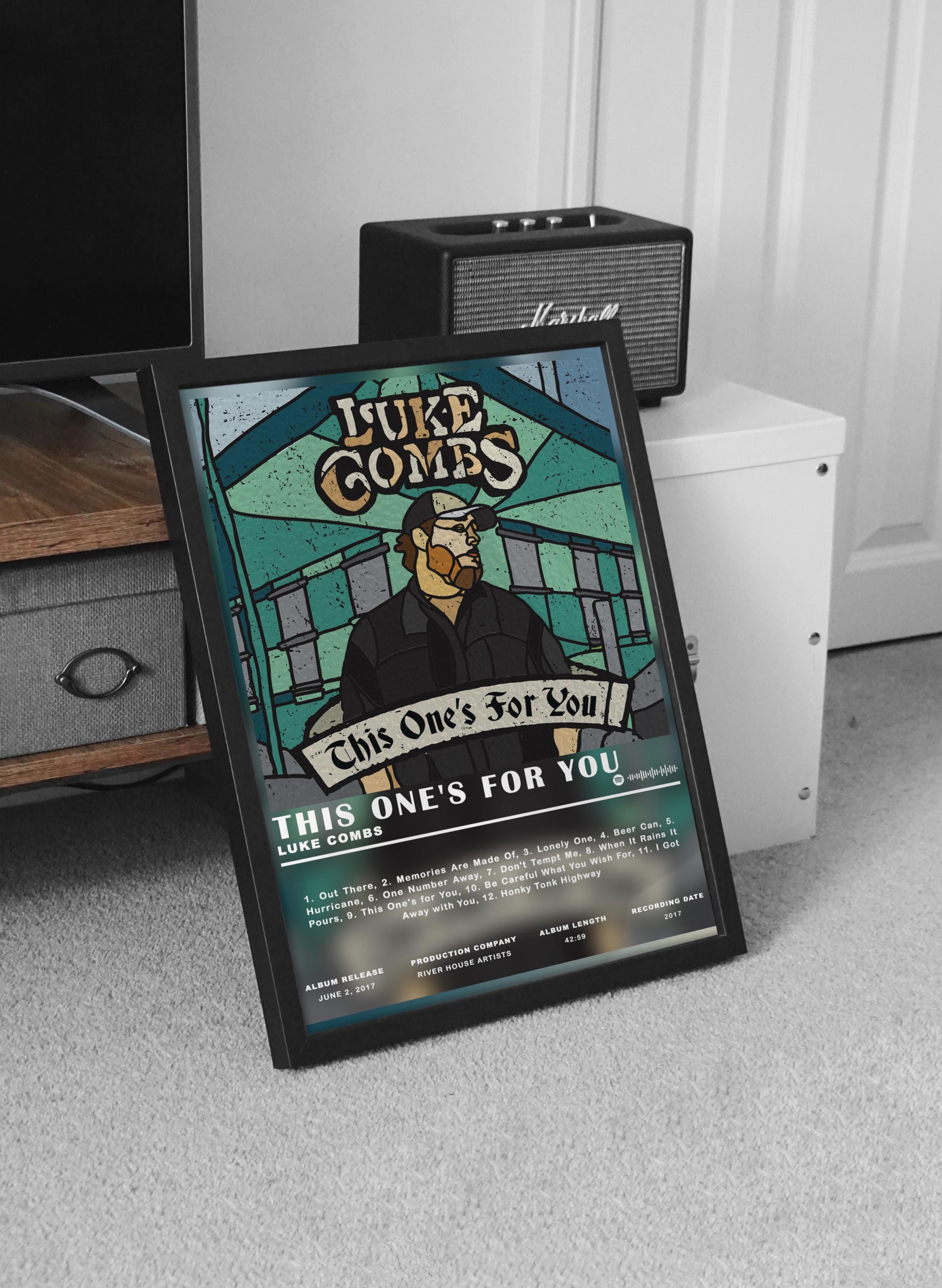 Poster di Luke Combs, poster dell'album Luke Combs This One's for You, poster musicale, poster della copertina dell'album, decorazione da parete, rega