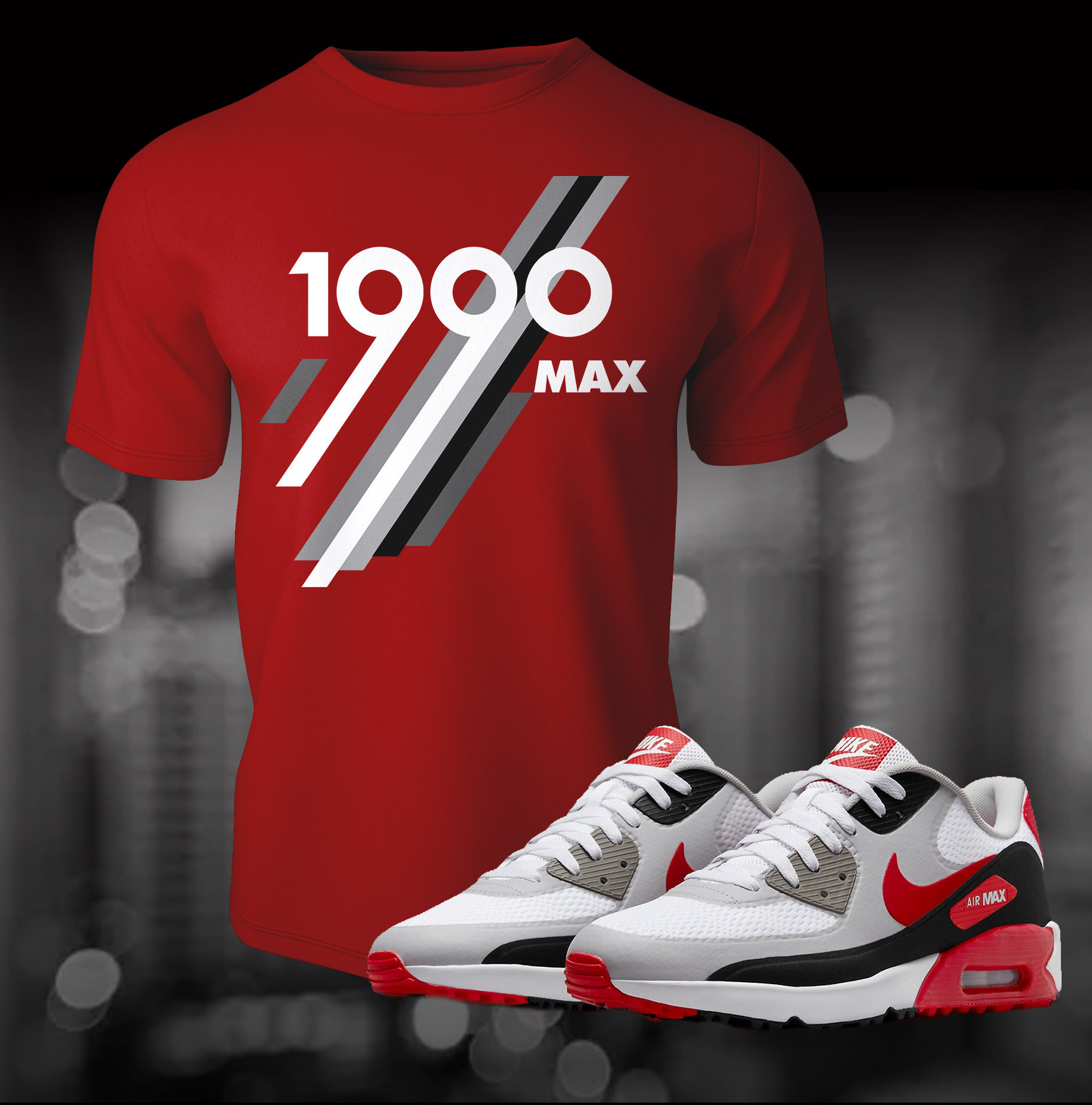 T-shirt Air Max 90 University Red Sneaker Match T-shirt T-shirt estiva in jersey manica corta T-shirt softstyle unisex