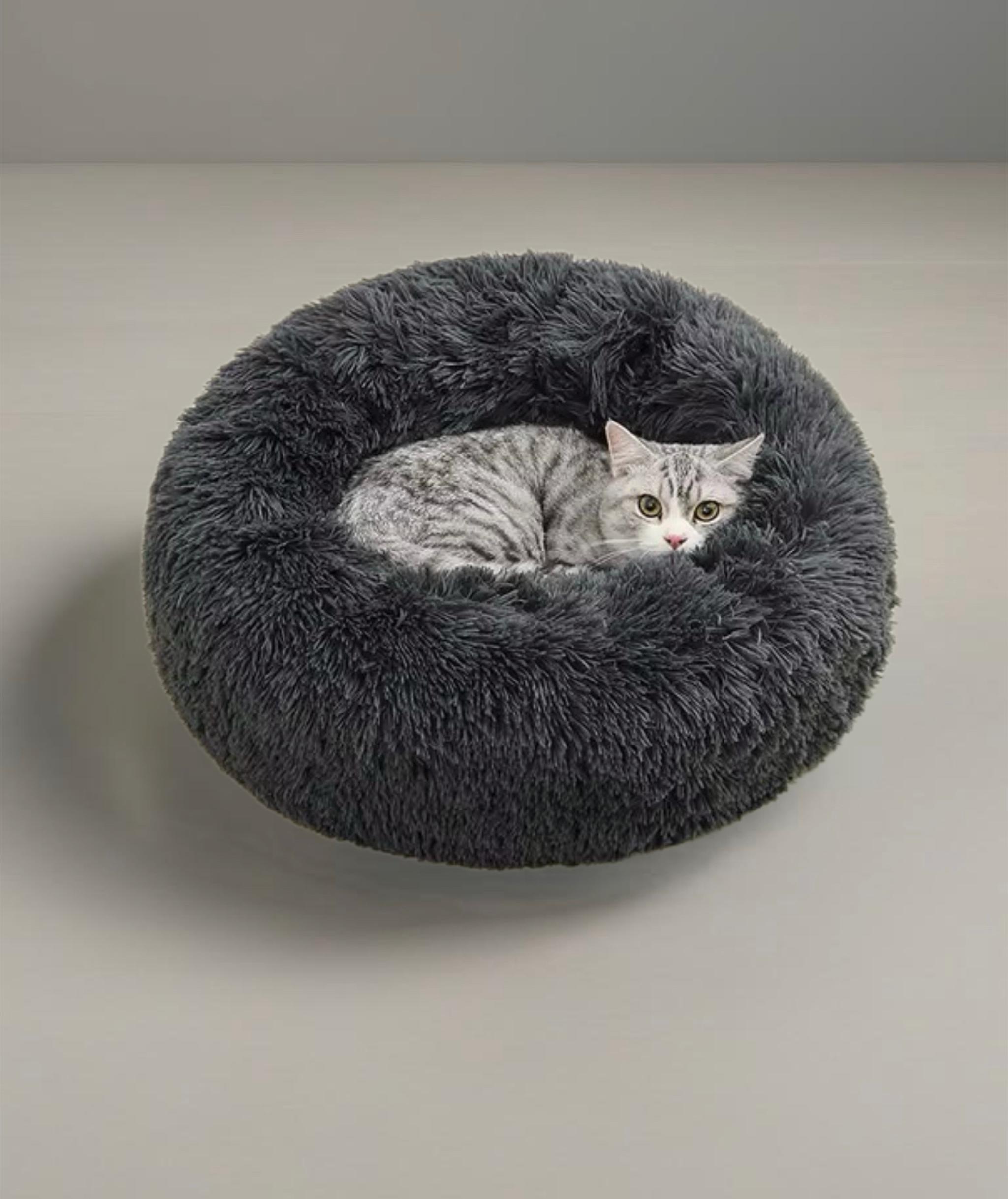Letto calmante per animali domestici * Letto per cani e gatti a forma di ciambella * Letto soffice per animali domestici * Letto caldo per gatti - Let