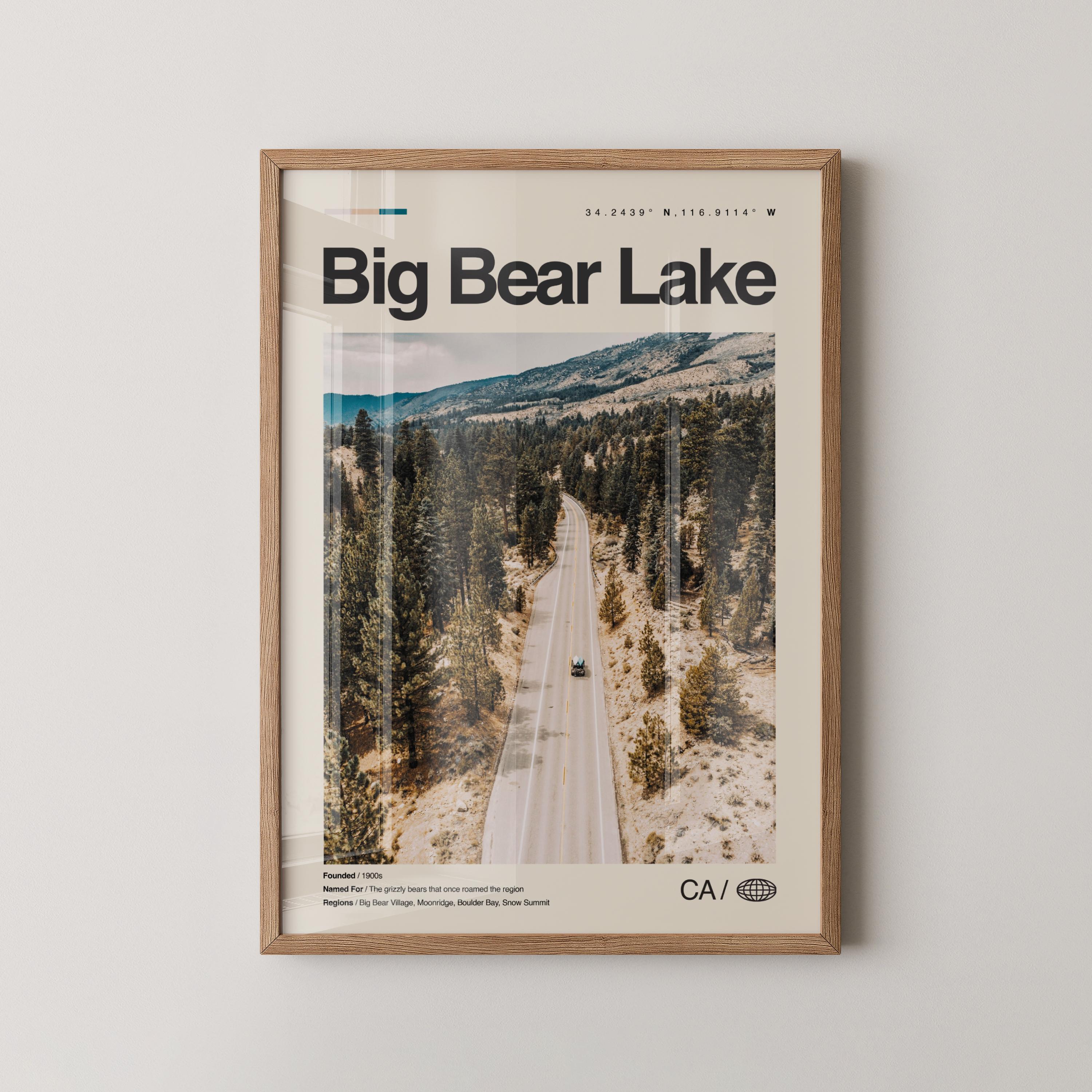 Stampa Big Bear Lake California, Arte murale Big Bear Lake, Poster Big Bear Lake, Foto Big Bear Lake, Big Bear Mountain Resort, Boulder Bay