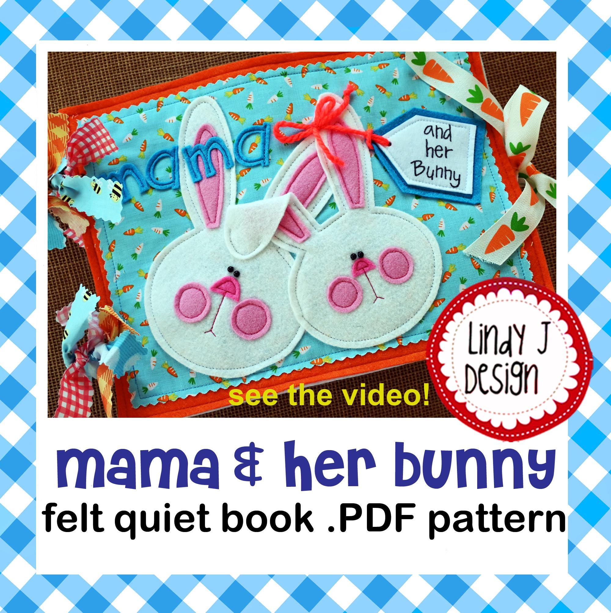 QUIET BOOK PDF Modello Felt Bunny Activity Book Istruzioni Coniglio Busy Book Modello Bunny Early Reader Book Pdf Felt Interactive Soft Book