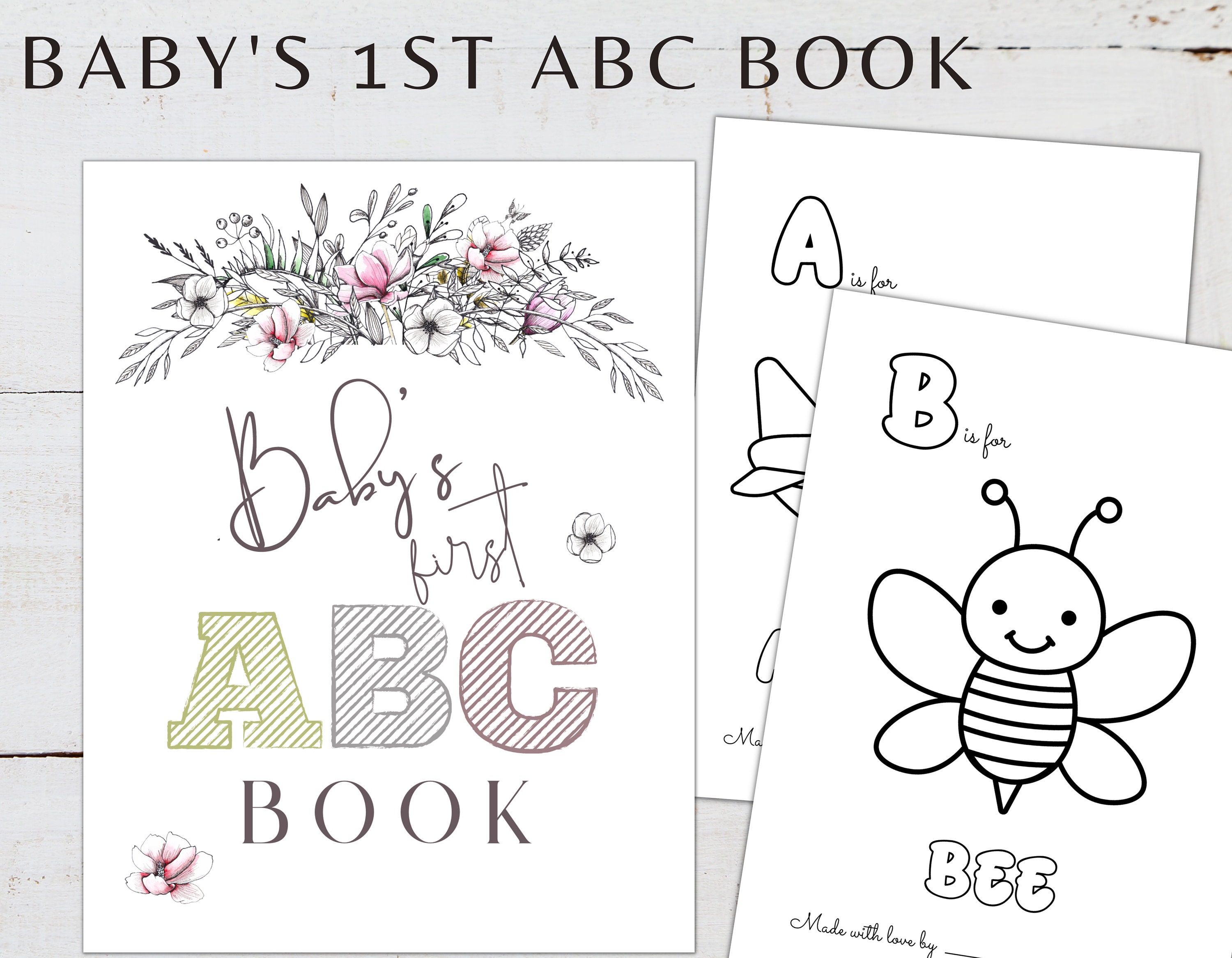 Il primo libro ABC del bambino, libro ABC stampabile, il primo libro dell'alfabeto del bambino, libro abc fai da te, il mio primo libro abc, Baby Show