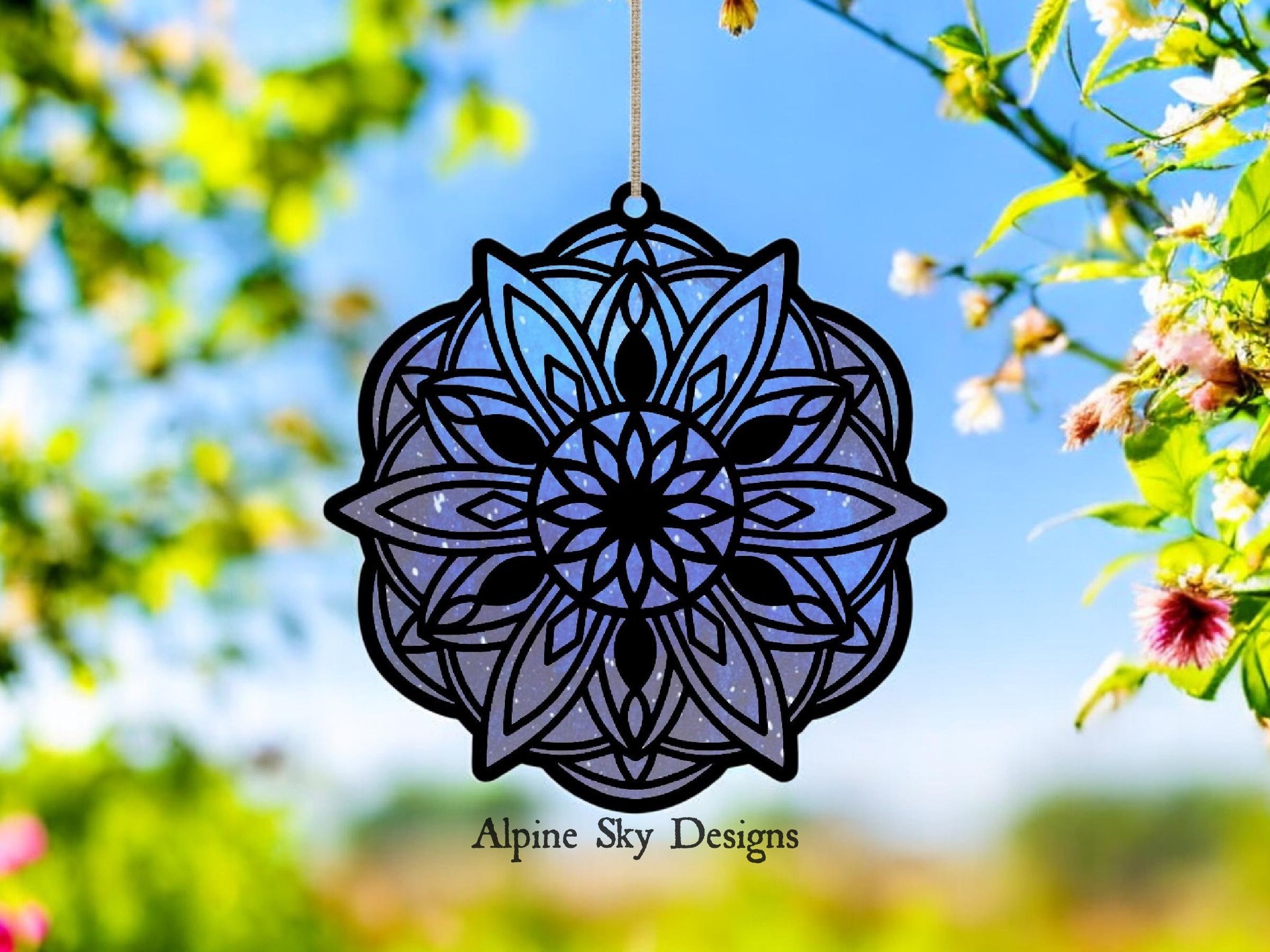 6 pollici Mandala Suncatcher SVG per Glowforge Laser Suncatcher SVG File Mandala SVG Boho Suncatcher SVG File Suncatchers Sun Catcher Svg