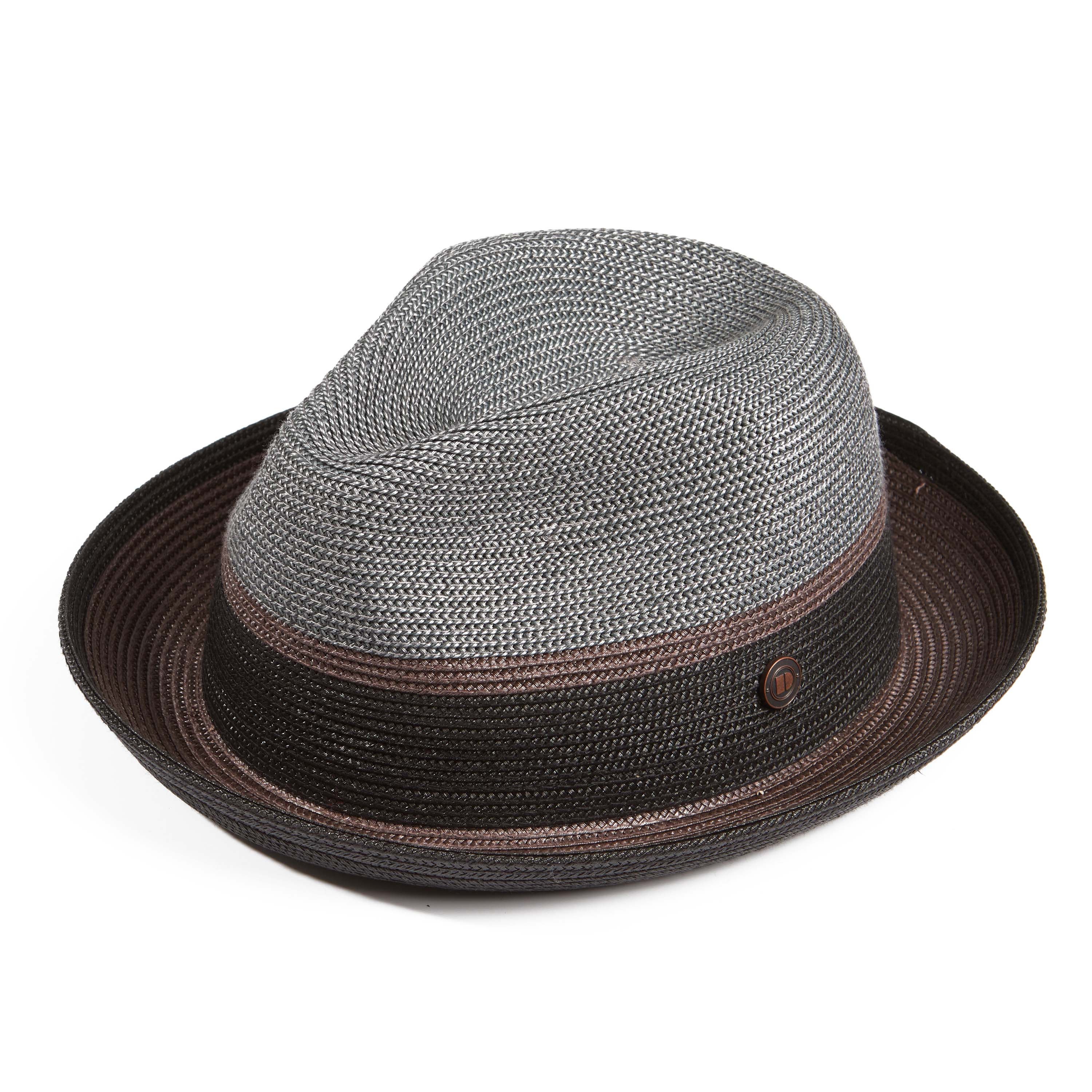 DASMARCA-Verona-cappello grigio-cappello formale-cappello fedora-cappello da sole-cappello da uomo-bicolore-cappello da festa-pieghevole
