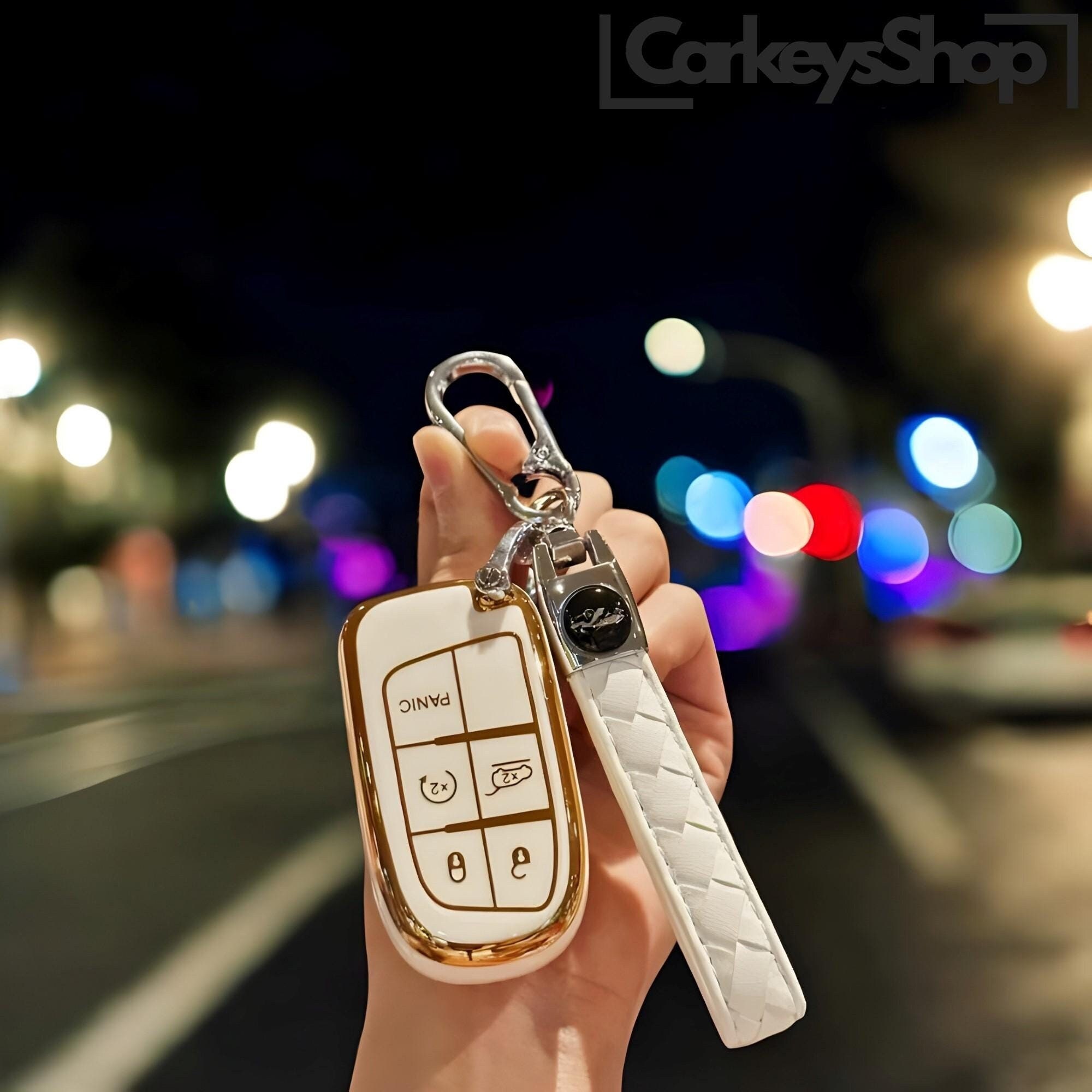 Custodia per portachiavi per Dodge, con portachiavi, elegante, portachiavi in TPU, custodia per chiave auto, custodia per chiave auto, chiave auto, cu