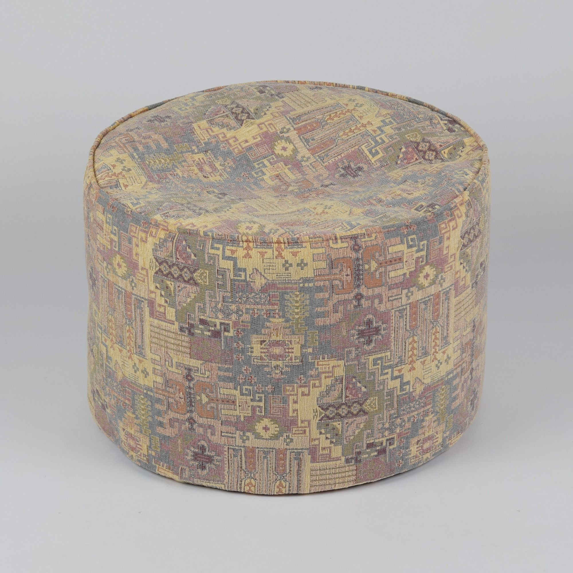 Fodera per pouf in tessuto kilim rotondo F11 turco marocchino persiano tribale boho tappeto kilim rotondo pouf pouf puff pouf pouf pouf pouf