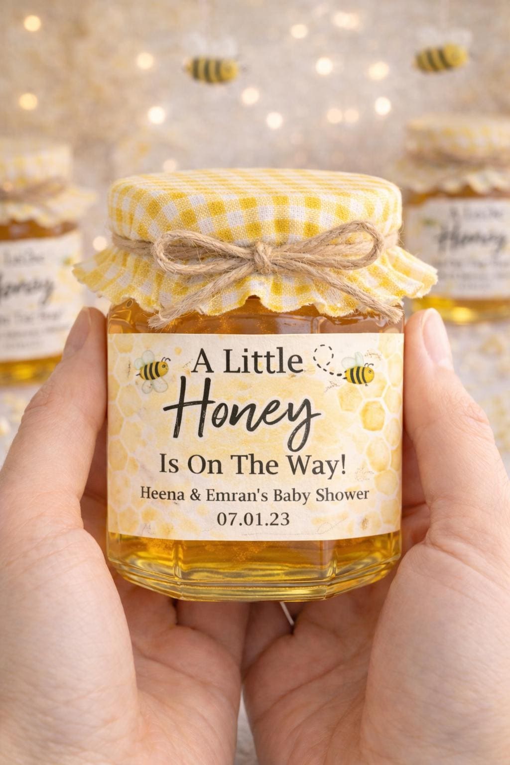 Etichette per barattoli di miele, piccolo miele in arrivo, adesivo per miele, etichette per bomboniere a forma di ape, barattolo di vetro, etichetta p