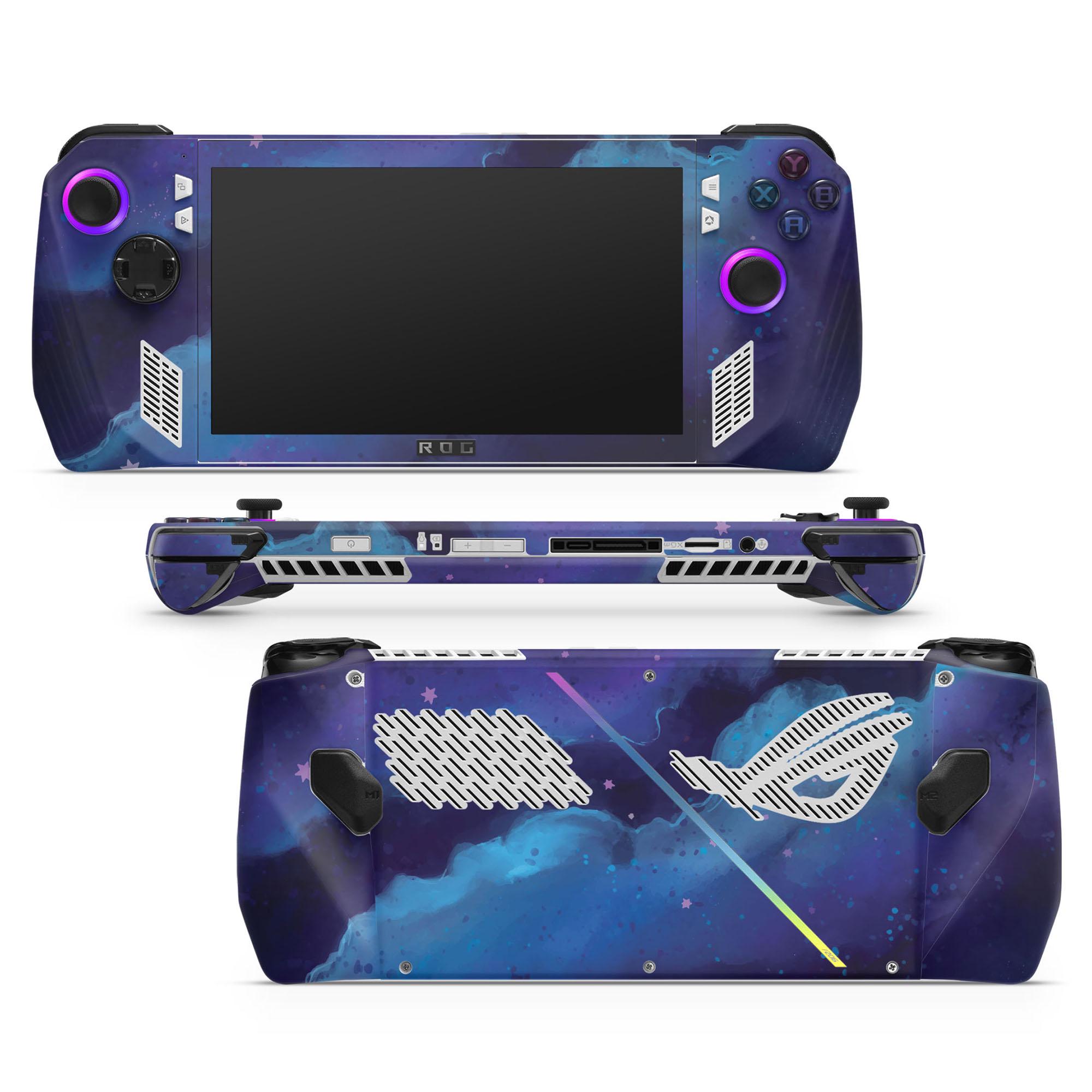 Skin per ASUS ROG Ally X con Via Lattea Blu, skin per console ROG Ally con stelle astrologiche e spazio esterno, adesivo in vinile 3M per gaming.