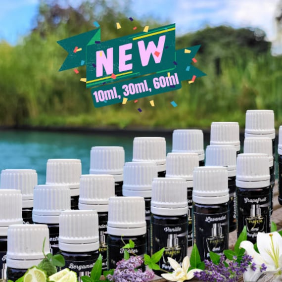 Oli profumati esclusivi - Oli profumati naturali - Qualità superiore - Altamente concentrati in formati da 10 ml, 30 ml e 60 ml