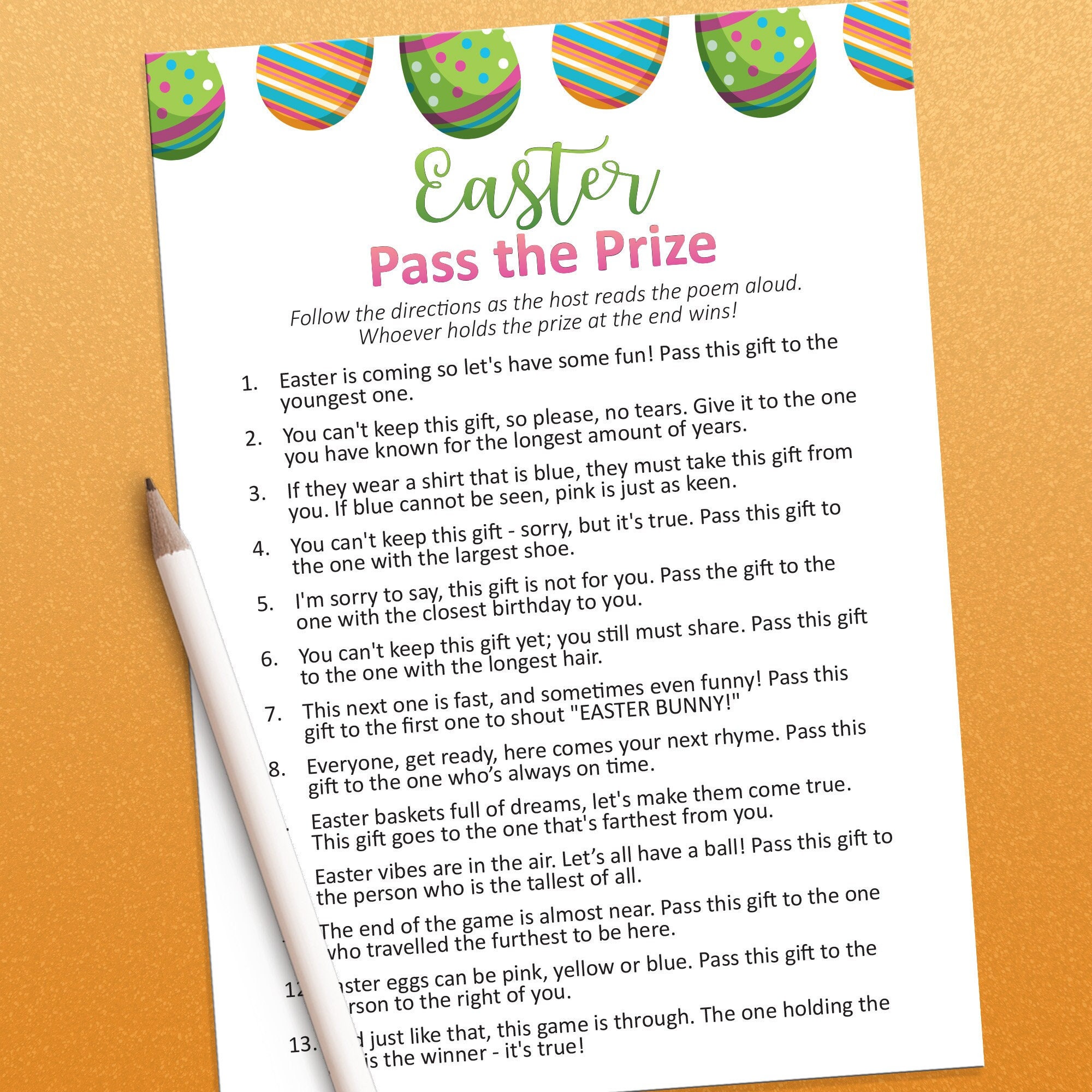 Giochi di Pasqua, Gioco del passa-regalo, Passa-regalo, Giochi stampabili, Gioco del passa-pacco, Gioco di Pasqua in famiglia, Passa-premio, Giochi pe