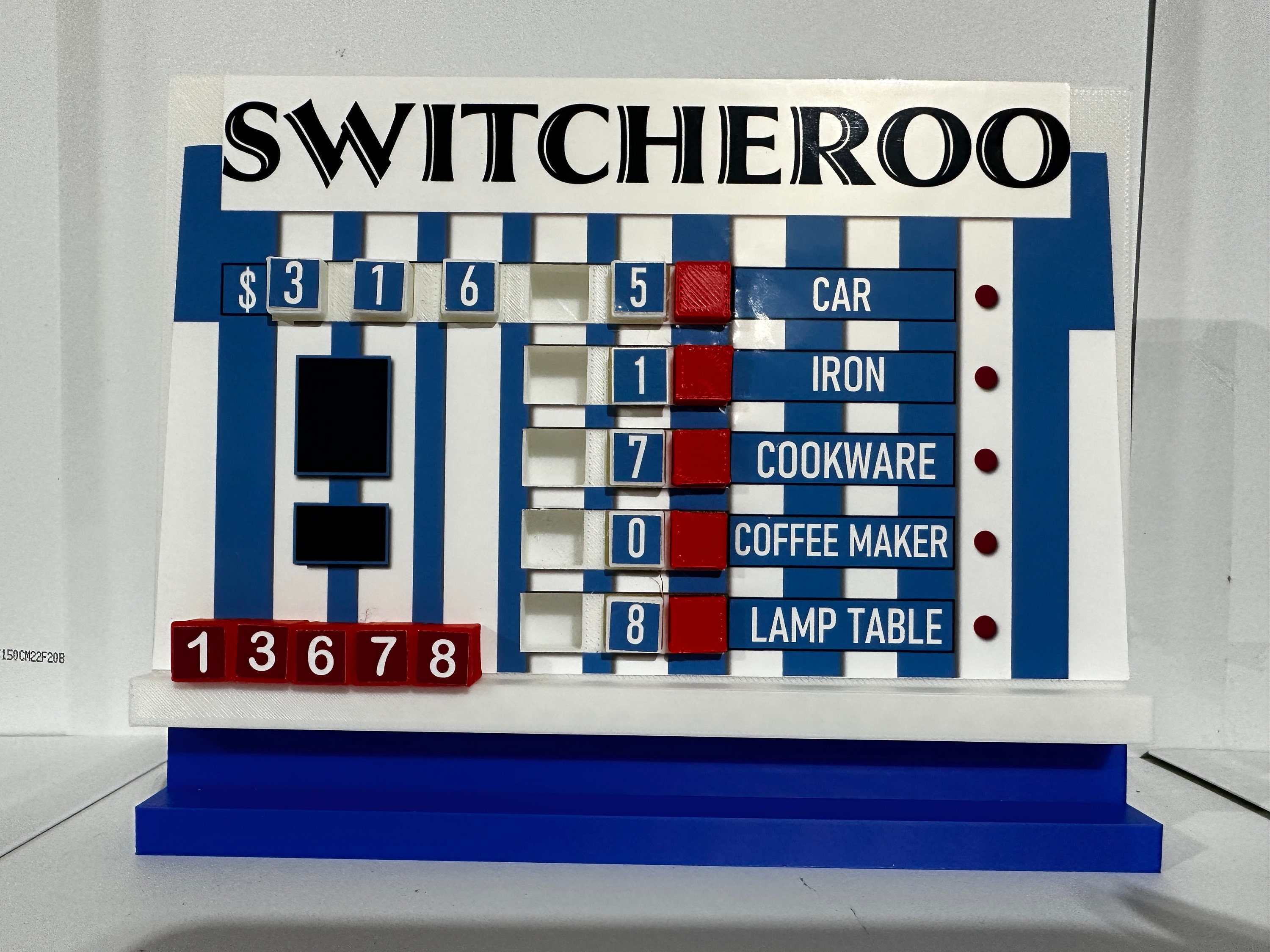 "Il prezzo è giusto \"Switcheroo\" Gioco dei prezzi - 7 pollici di lunghezza x 5,5 pollici di altezza x 2 pollici di larghezza www.facebook.com/AandM3DPr"