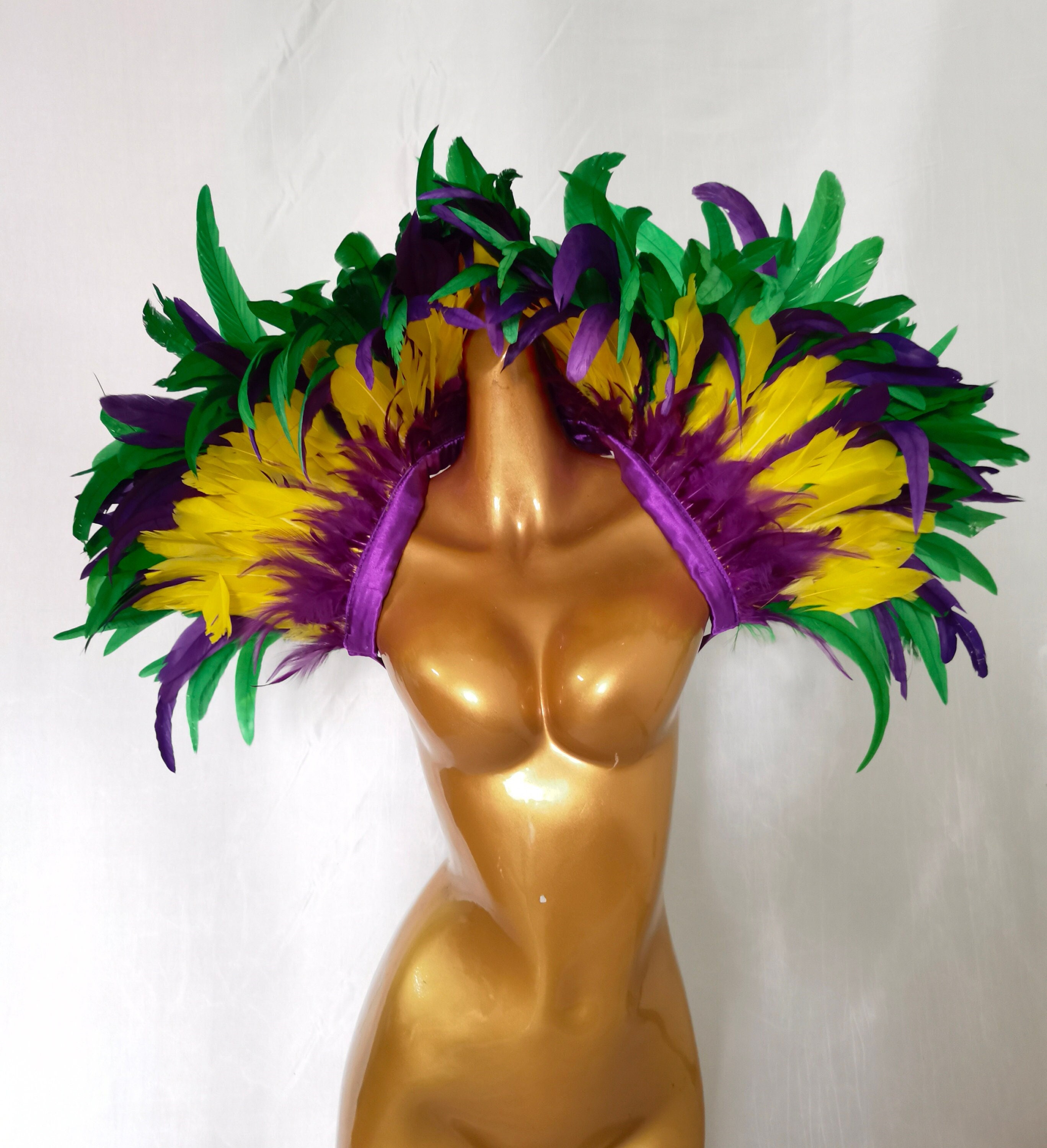 Collare reversibile per costume di Carnevale/scialle di piume da ballerina, sciarpa di piume per carnevale, scialle di piume per spettacoli teatrali
