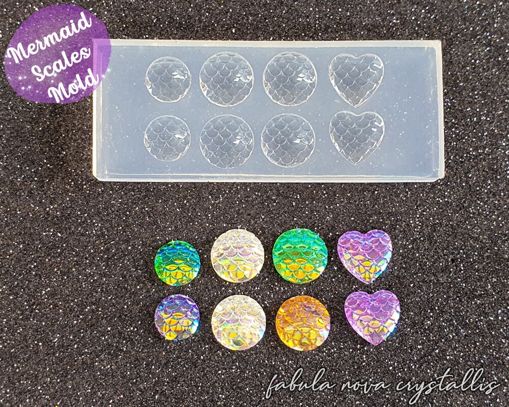 Stampi Per Resina - Resin Molds - Stampo Sirena - Stampo Orecchini - Stampo Silicone Resina - Stampo Resina Cuore - Stampo Cabochon