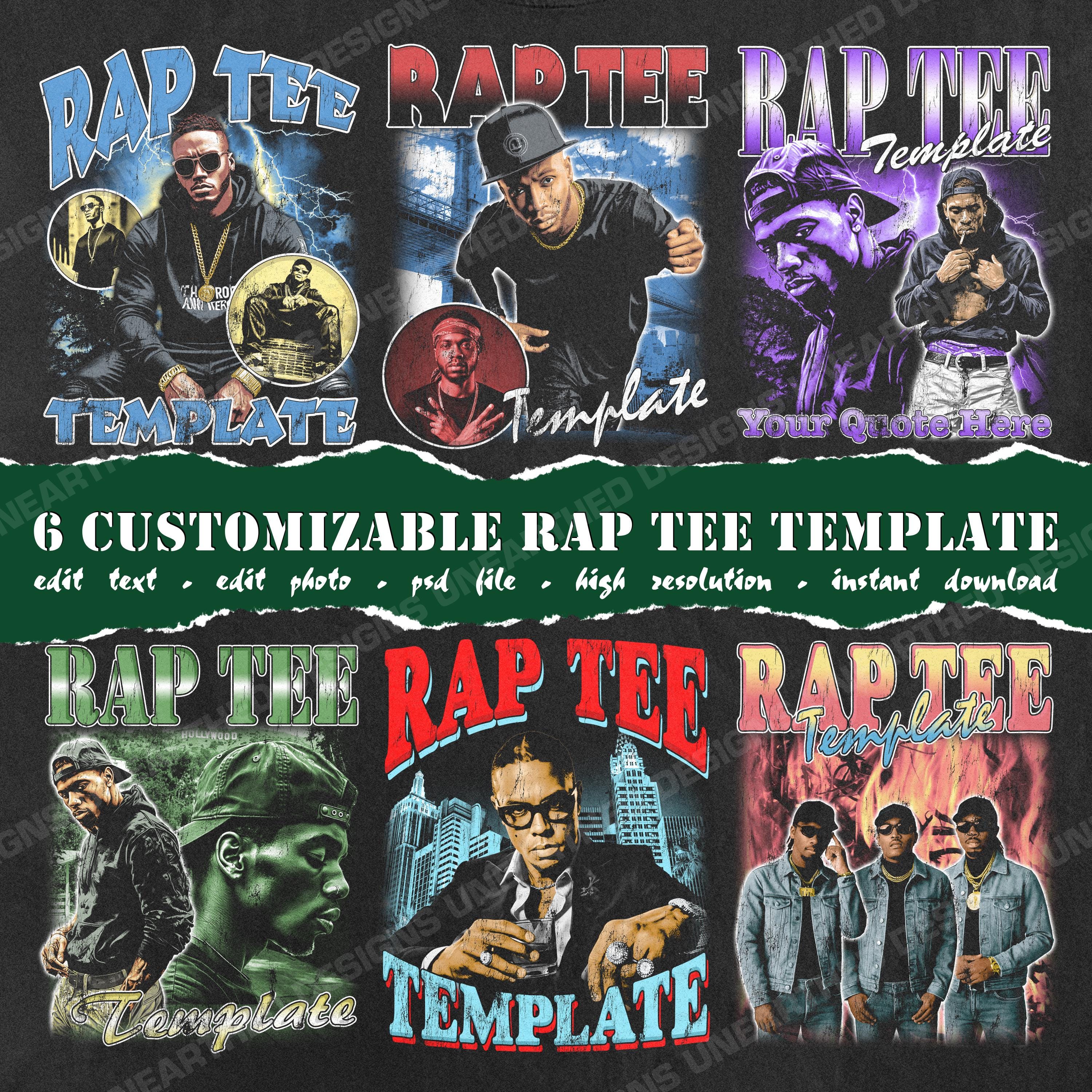 Modello di maglietta rap, modello di bootleg rap, maglietta rap modificabile, modello bootleg rap personalizzato, magliette rap personalizzate, maglie