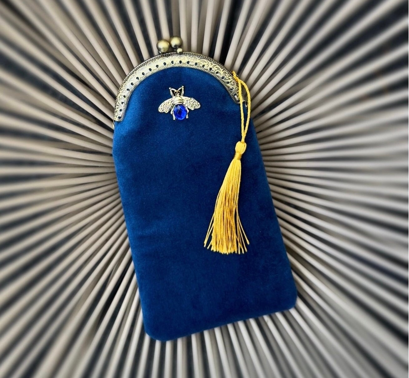 Astuccio per occhiali da donna. Astuccio morbido per occhiali. Astuccio in velluto. Astuccio per occhiali blu. Astuccio per occhiali vintage. Regali a