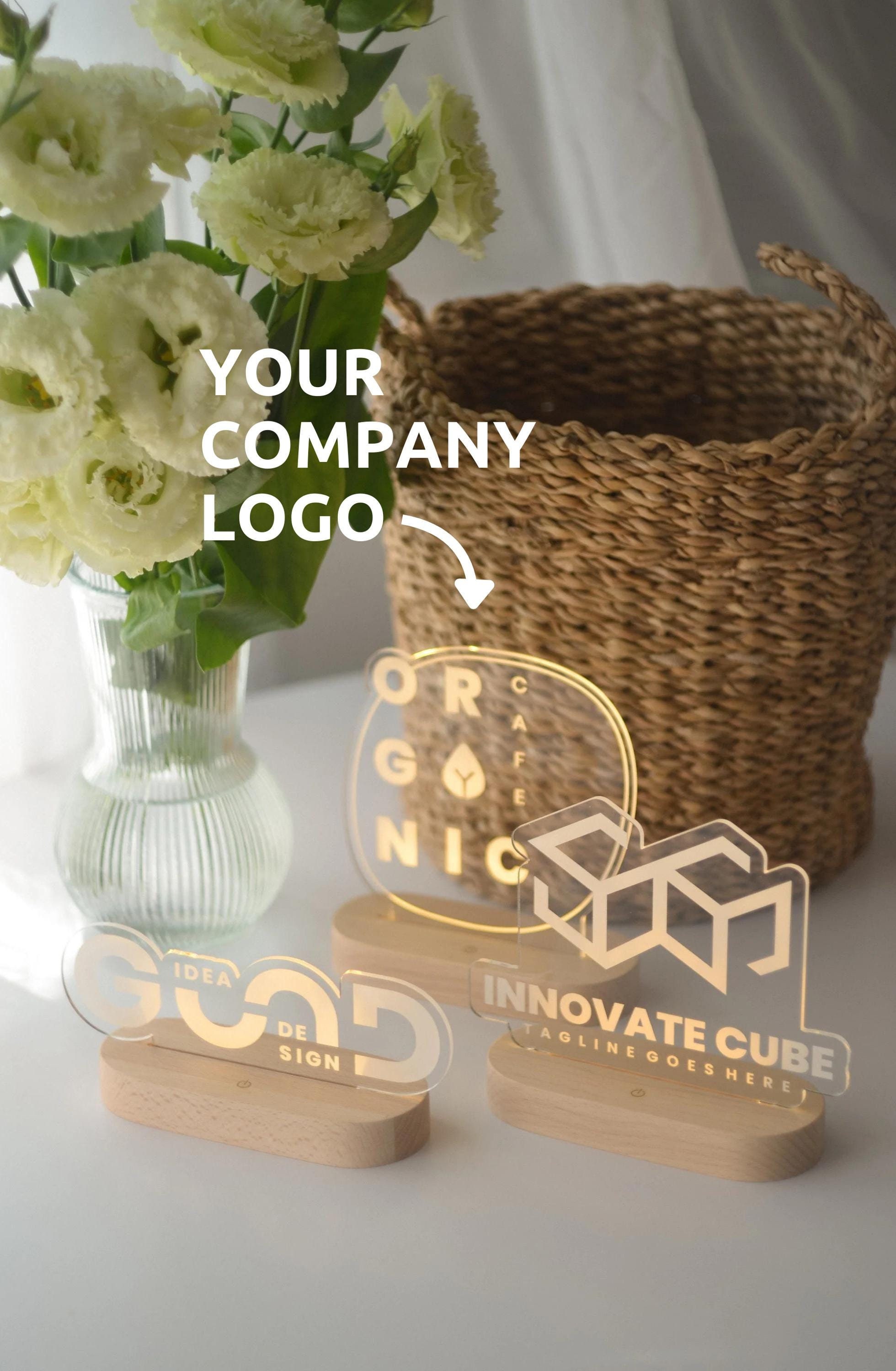 Lampada con logo personalizzato, insegna con logo personalizzato, luce LED con logo, luce notturna con logo aziendale, luce da tavolo con logo azienda