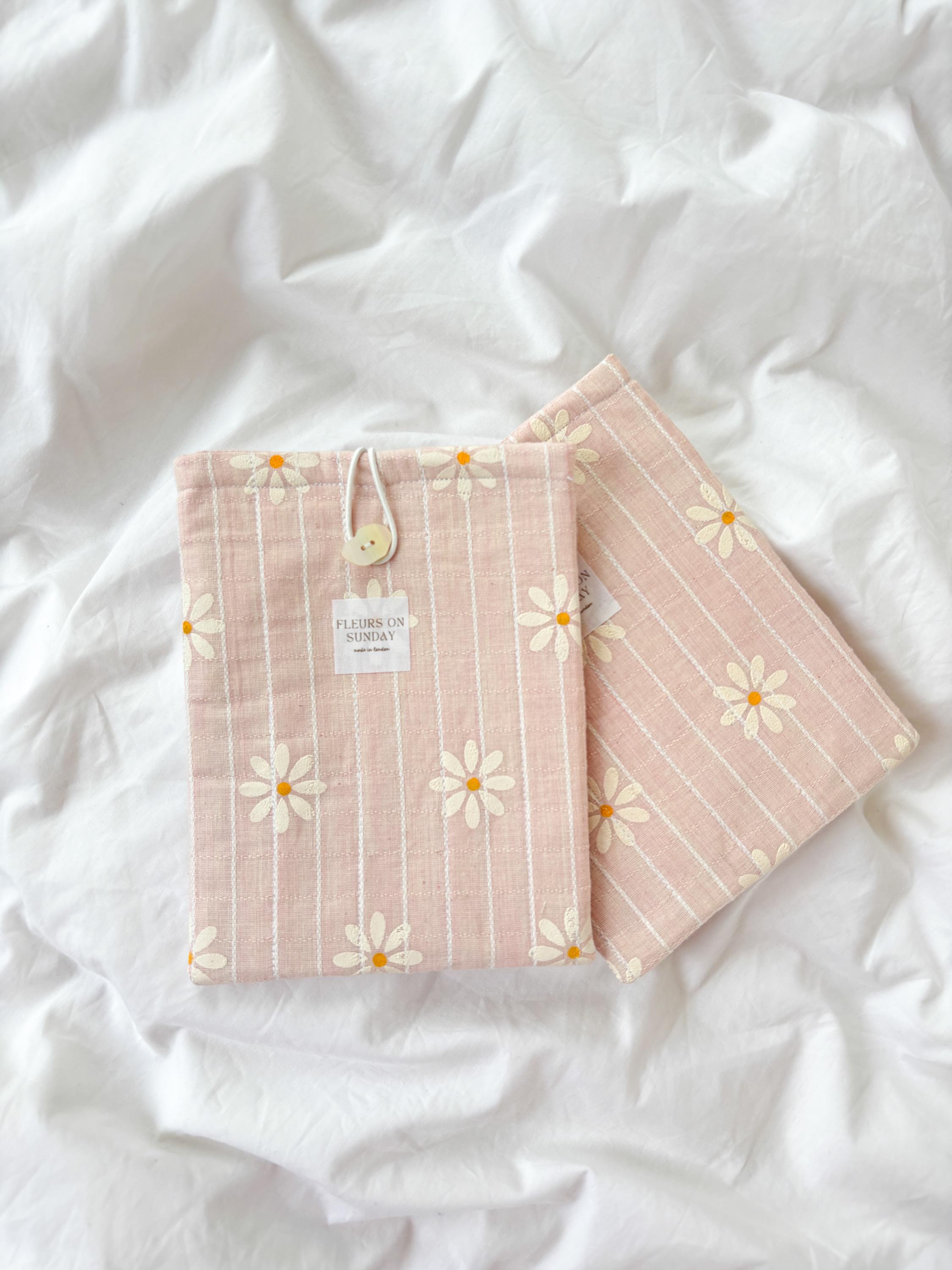 Custodia per e-reader con fiori rosa vintage / Custodia per e-reader con fiori rosa / Custodia per Kindle / Custodia in cotone / Custodia trapuntata f