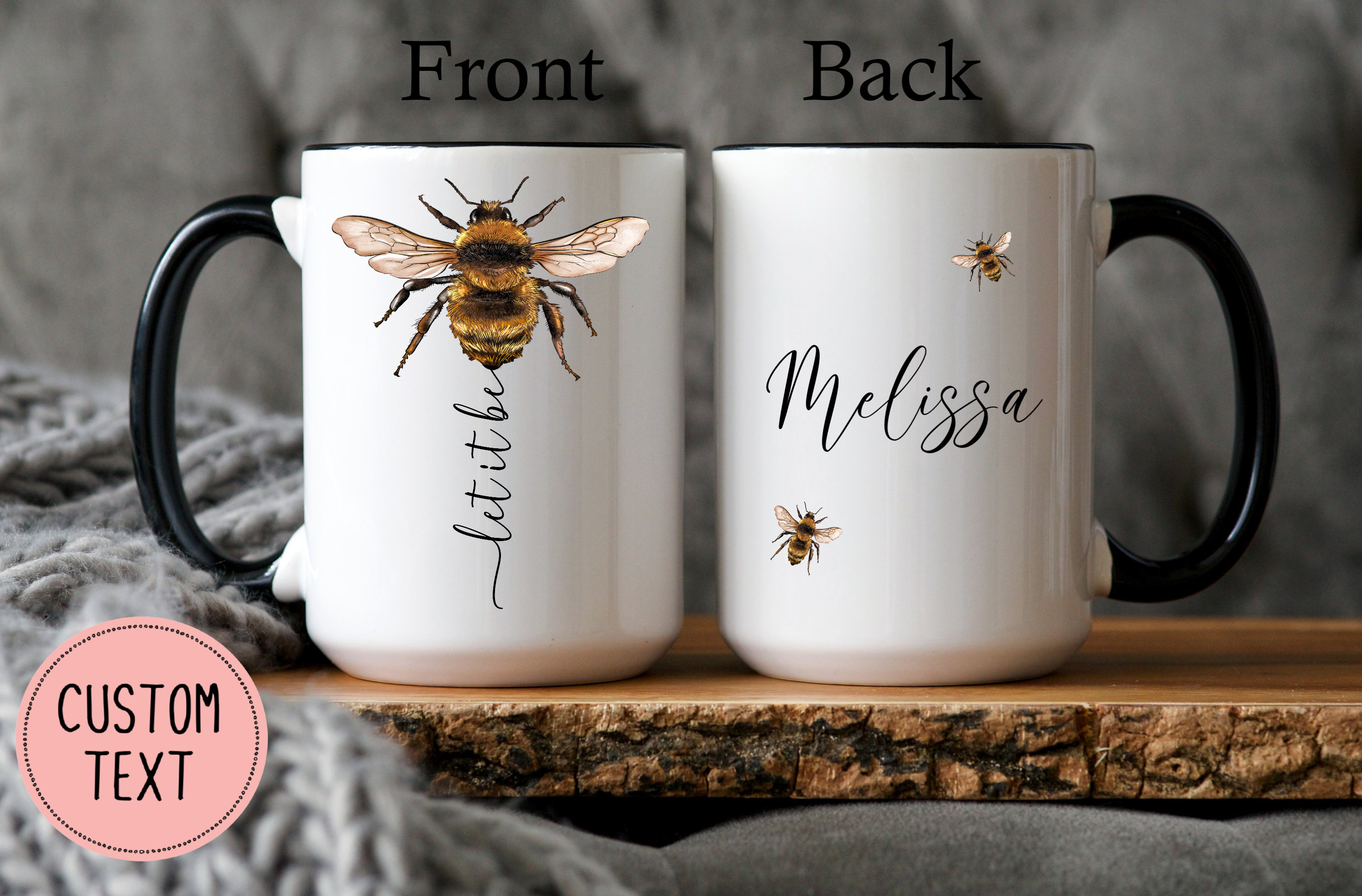 Tazza da caffè a forma di ape personalizzata - Regalo ape - Tazza da caffè a forma di ape - Regali a forma di ape per donna - Tazza da caffè a forma d