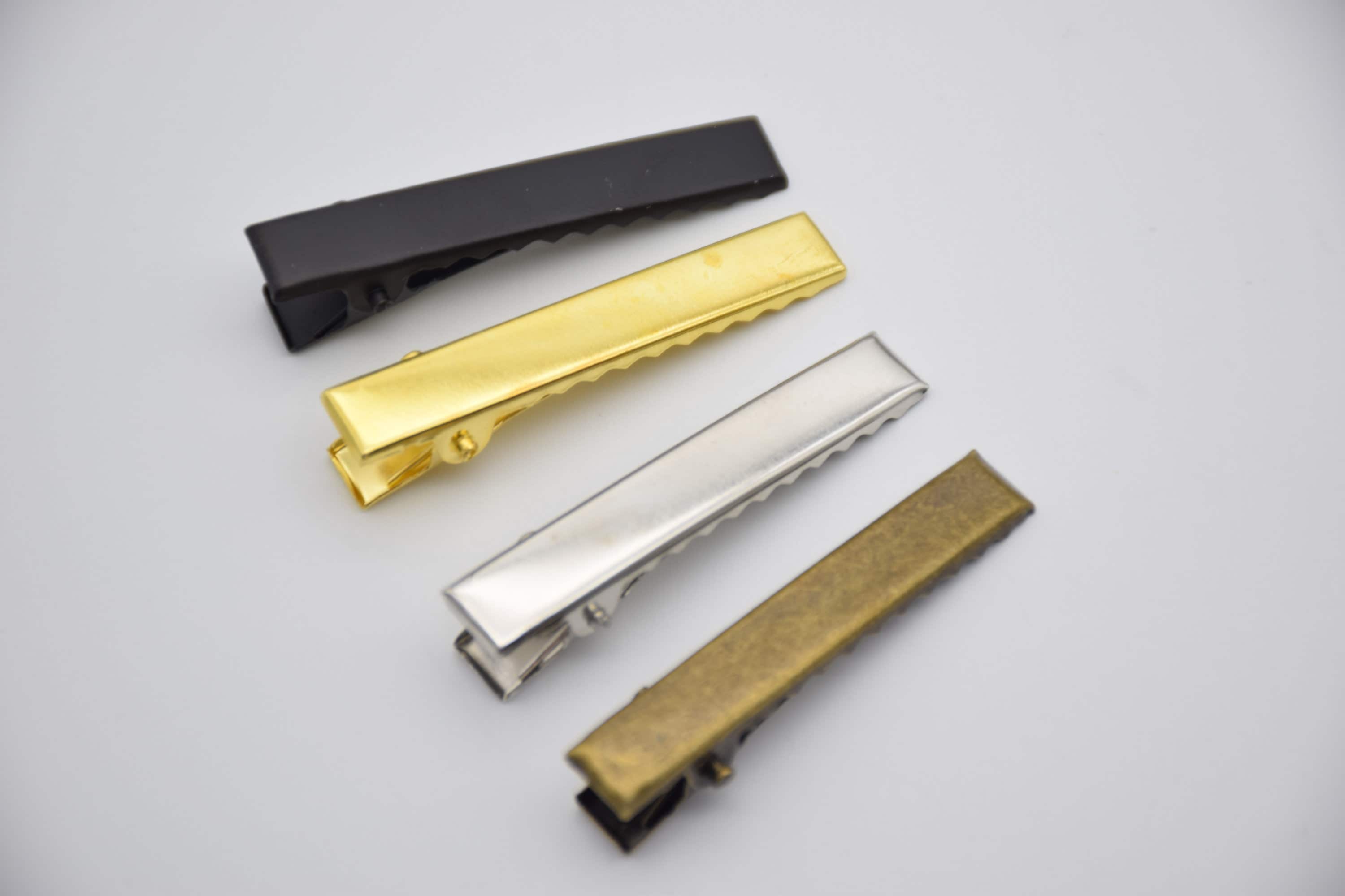 20 fermagli a coccodrillo in metallo, mollette a coccodrillo, fermagli per capelli, fermagli a coccodrillo con denti, fermagli per capelli vuoti, acce