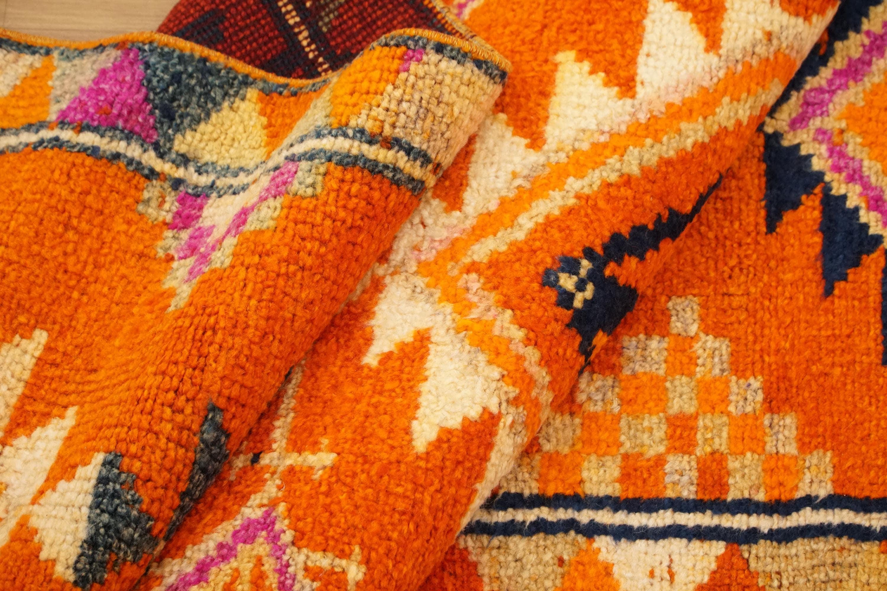 Tappeto Herki, tappeto da cucina, tappeto turco, tappeto boho vintage, tappeto in lana, tappeto in stile moderno, tappeto viola-rosso, 2,8x12,5 piedi,