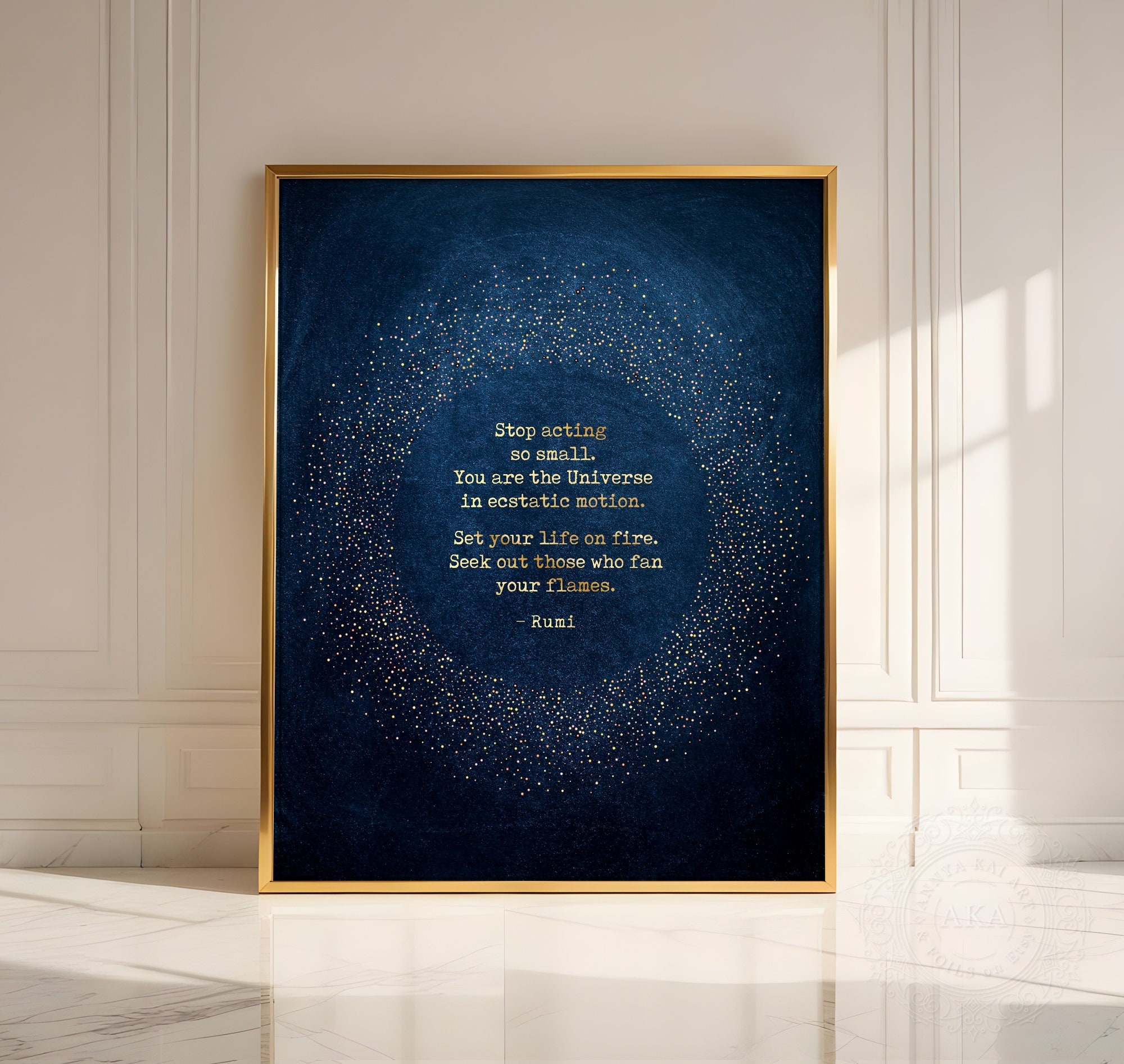 Poster con citazione di Rumi - Tu sei l'universo - Citazione ispiratrice, decorazione murale, citazione letteraria, citazione motivazionale, decorazio