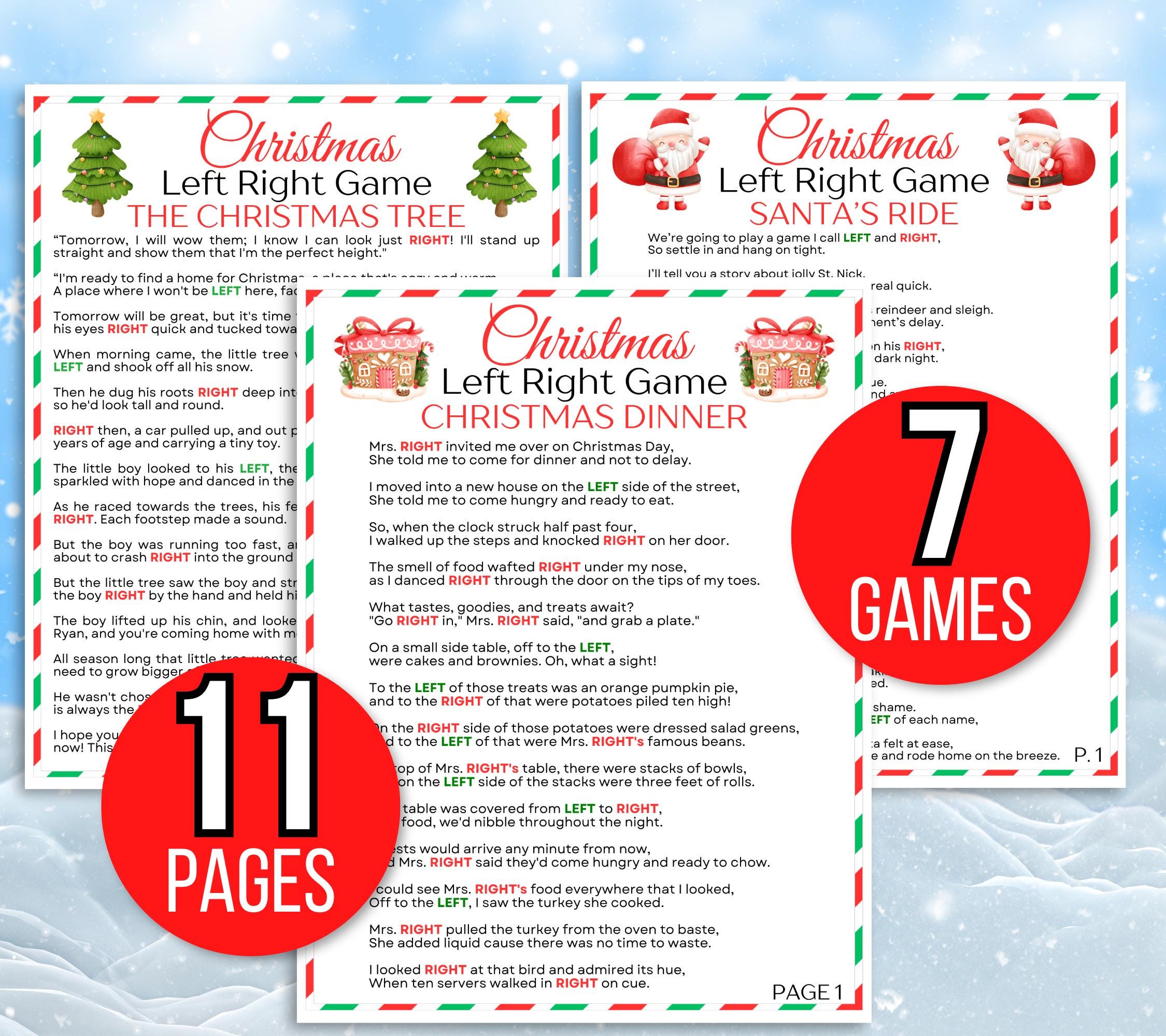 Gioco di Natale Sinistra Destra, Giochi di Natale, Gioco di Natale Passa il Regalo, Gioco di Natale Passa il Premio, Gioco per la Festa di Natale, Nat