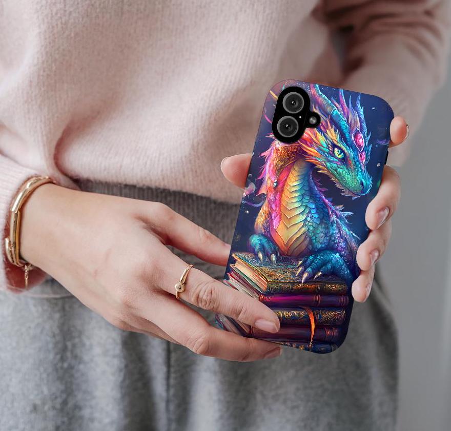 Custodia per telefono Dragon Books Custodia per telefono Dragon Custodia per telefono Bookish Custodia per telefono Goth Custodia per telefono Dragon