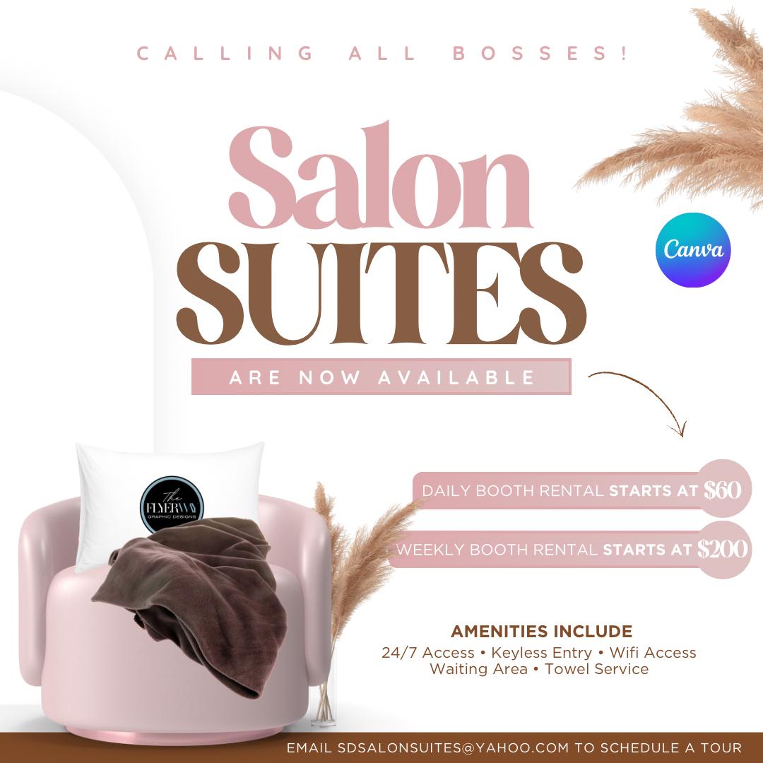 Modello di volantino per affitto di suite Canva Modello di volantino per affitto di suite per saloni fai da te Volantino pubblicitario per affitto di