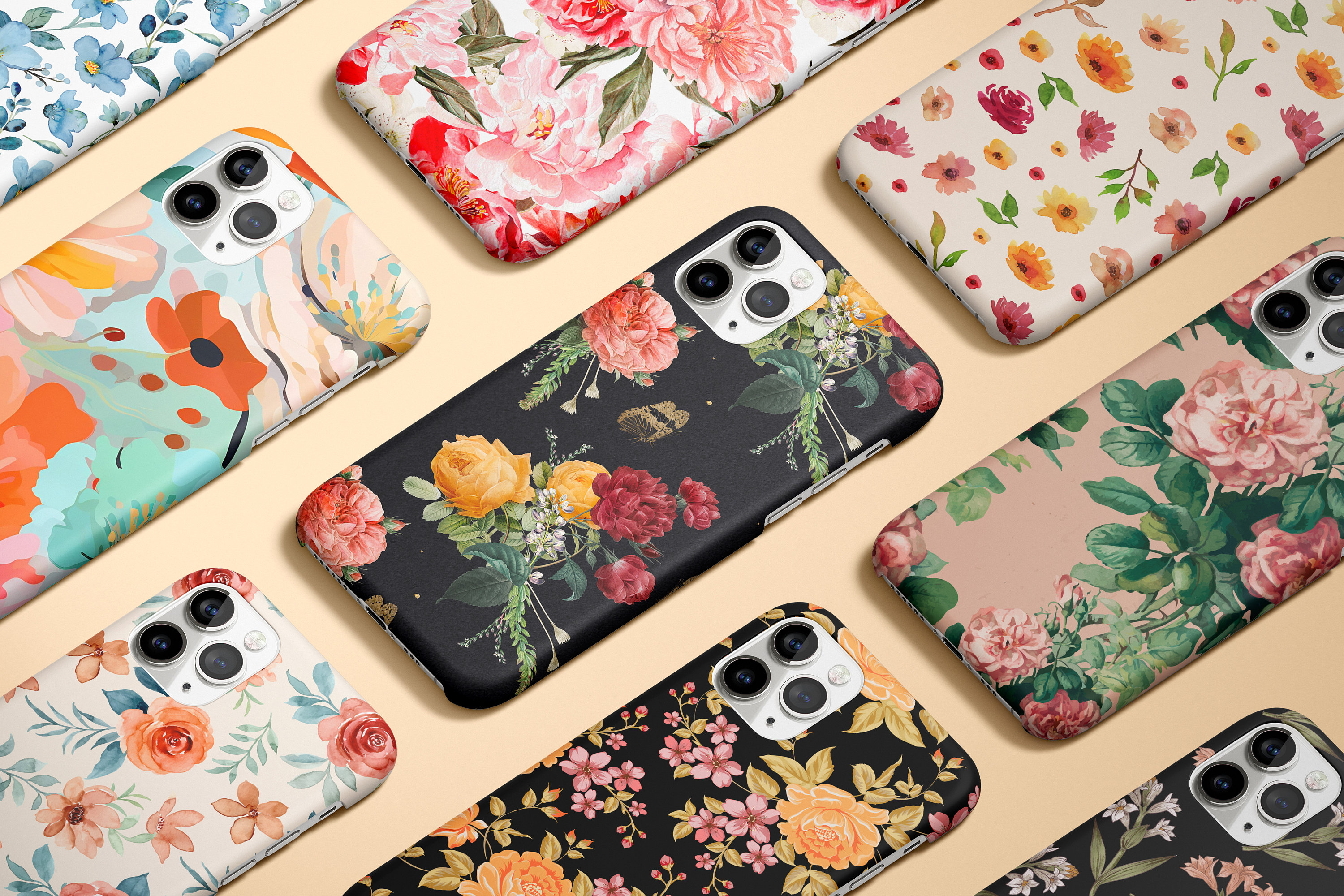 Fiori per custodia Samsung Galaxy S23 S22 S21 compatibile con Samsung Note 20 S10 custodia S9 plus custodia s20 Fe Ultra Note 9 Samsung A50 A70 A71 fl