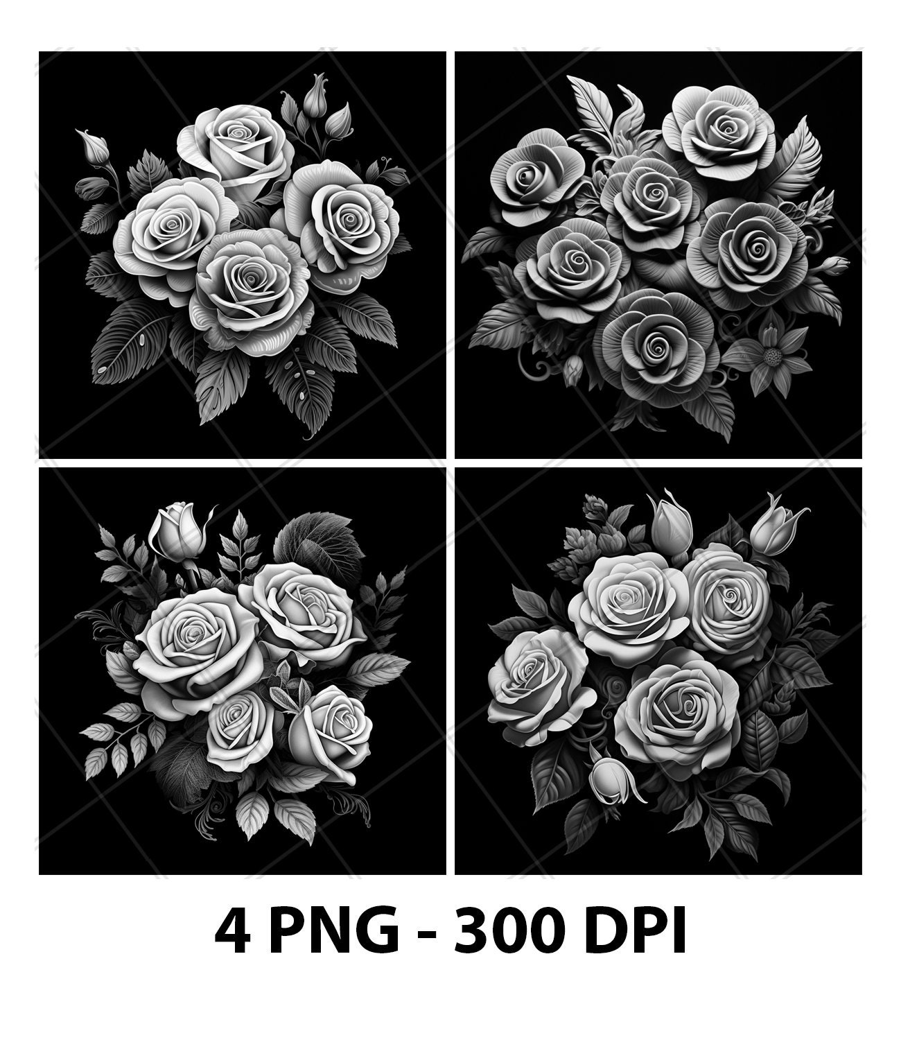 File PNG di rose incise al laser File di rose incise al laser File di rose su ardesia Incisione di rose File di rose su legno File di rose da incidere