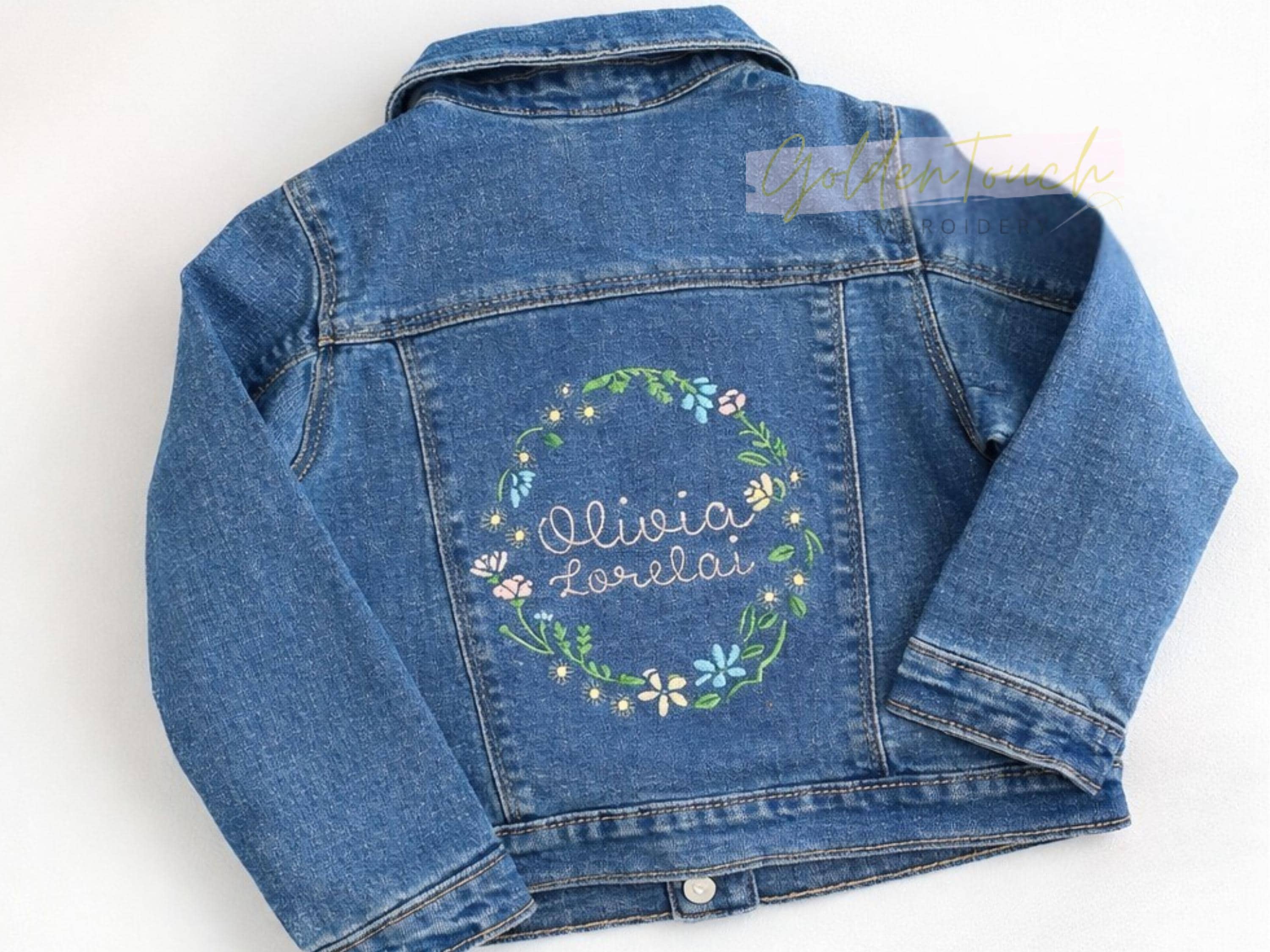 Giacca di jeans per neonati / Giacca di jeans per bambini / Giacca di jeans ricamata per neonati / Giacca di jeans personalizzata / Giacca di jeans pe