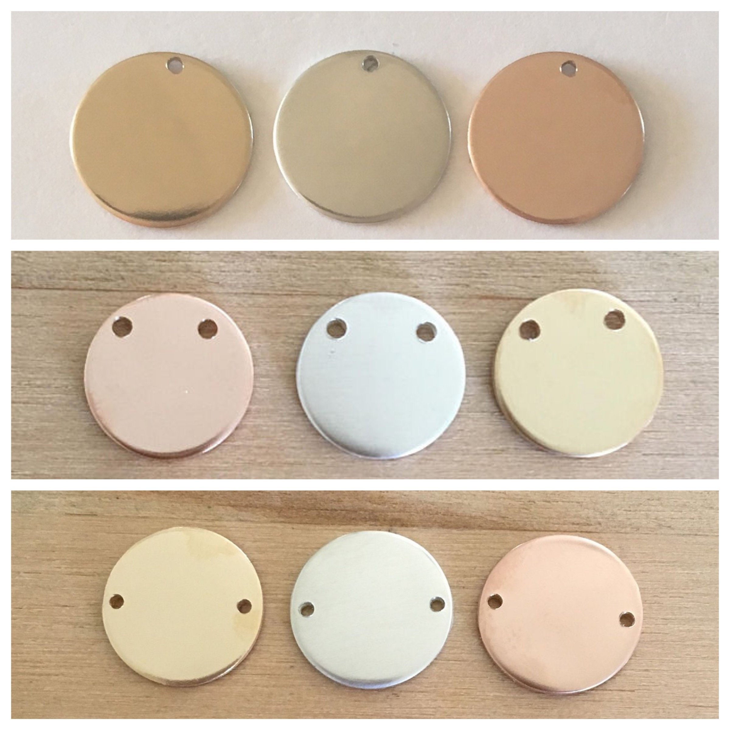 "Disco rotondo da 11 mm, 20 g, 7/16\", disco grezzo, disco grezzo per stampaggio rotondo, metallo grezzo, argento sterling, riempito in oro, riempito in"