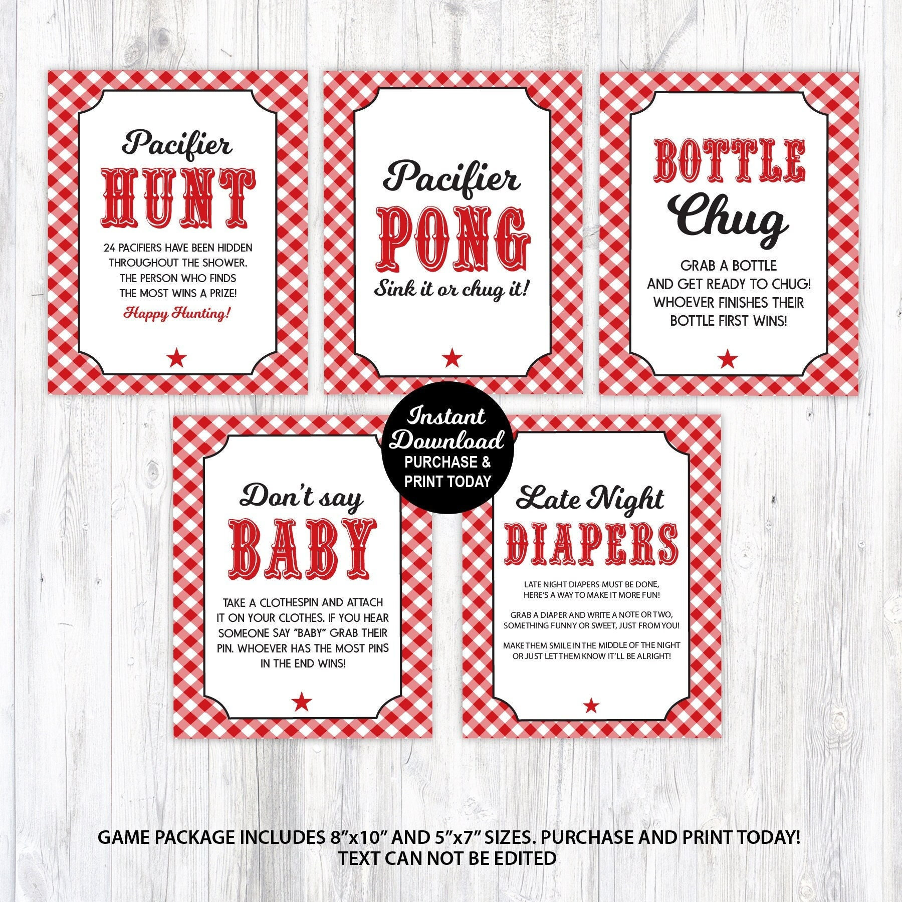 Baby Q Shower Games Package, Coed Baby Shower Games, BBQ Baby Shower Activity, Bundle 5 Games, Printable Games, Couples Shower Games