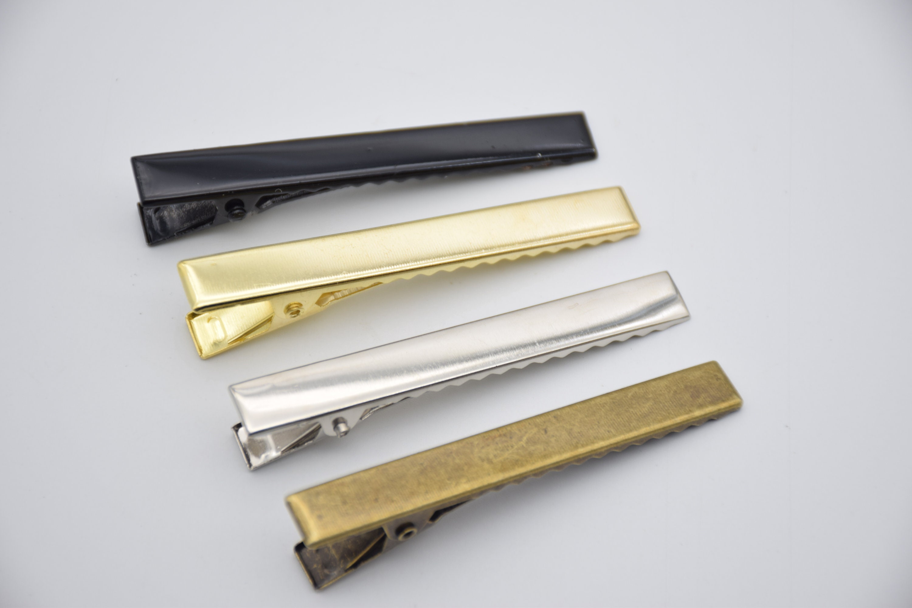 20 fermagli a coccodrillo in metallo, mollette a coccodrillo, fermagli per capelli, fermagli a coccodrillo con denti, fermagli per capelli vuoti, acce