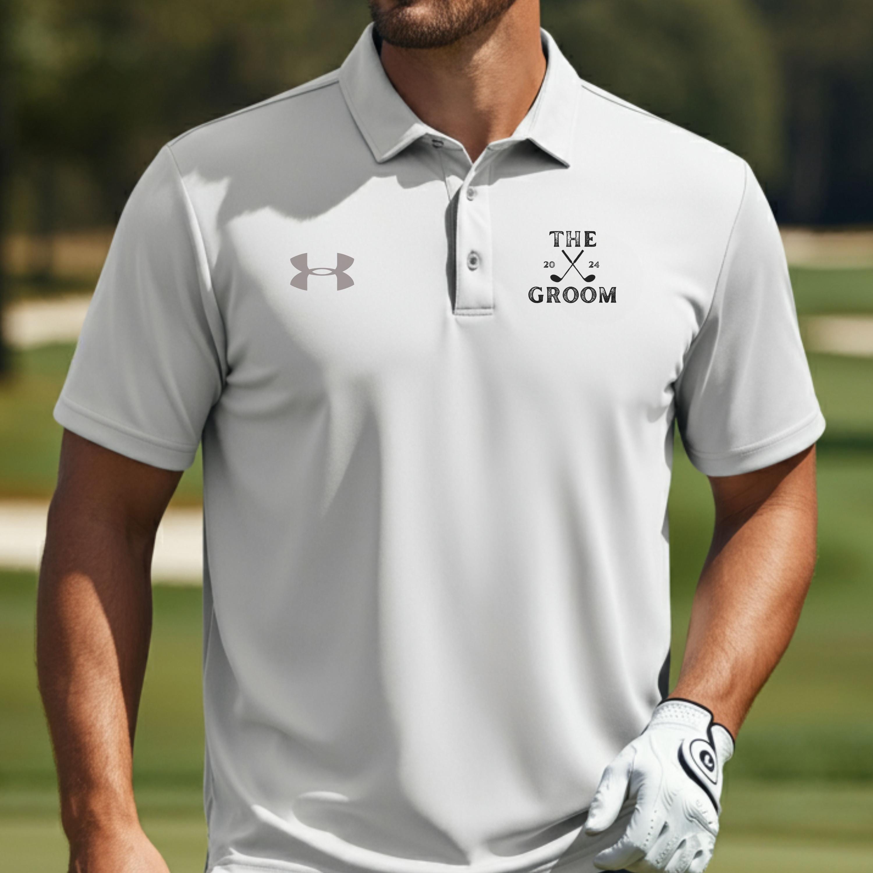 Polo da golf personalizzata Under Armour, polo personalizzata per uomo, maglietta da golf, regali da golf per uomo, polo da golf da uomo, polo per add
