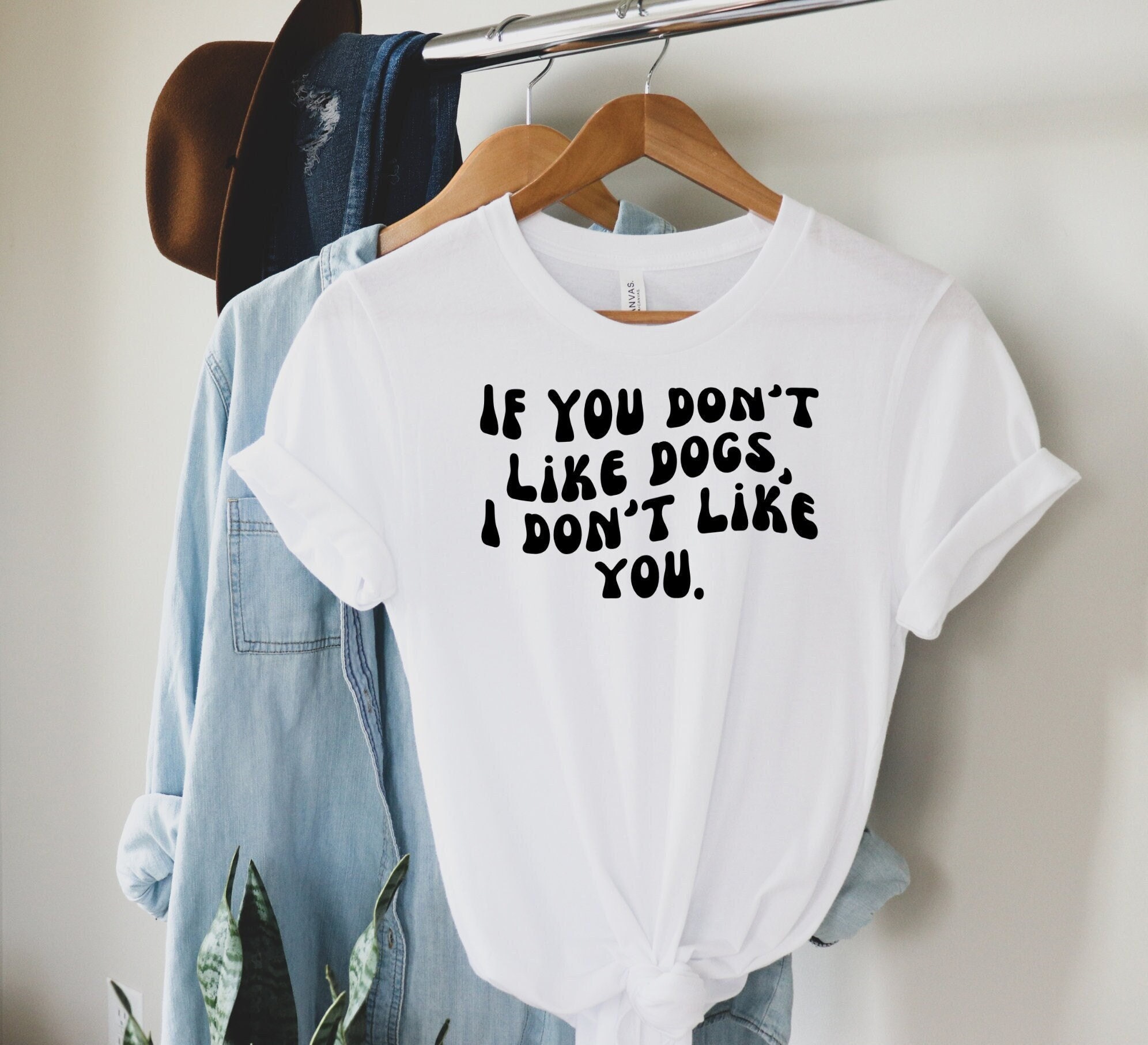 Se non ti piacciono i cani, non mi piaci t-shirt, camicia amante dei cani, mamma cane, scritta nera alla moda, maglietta Bella Canvas