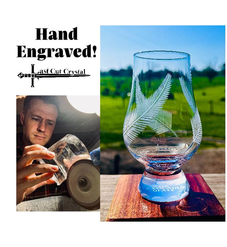 Bicchiere da whisky Glencairn inciso, bicchiere da whisky bourbon con piuma incisa, bicchiere da whisky scozzese, regalo personalizzato, bicchieri da