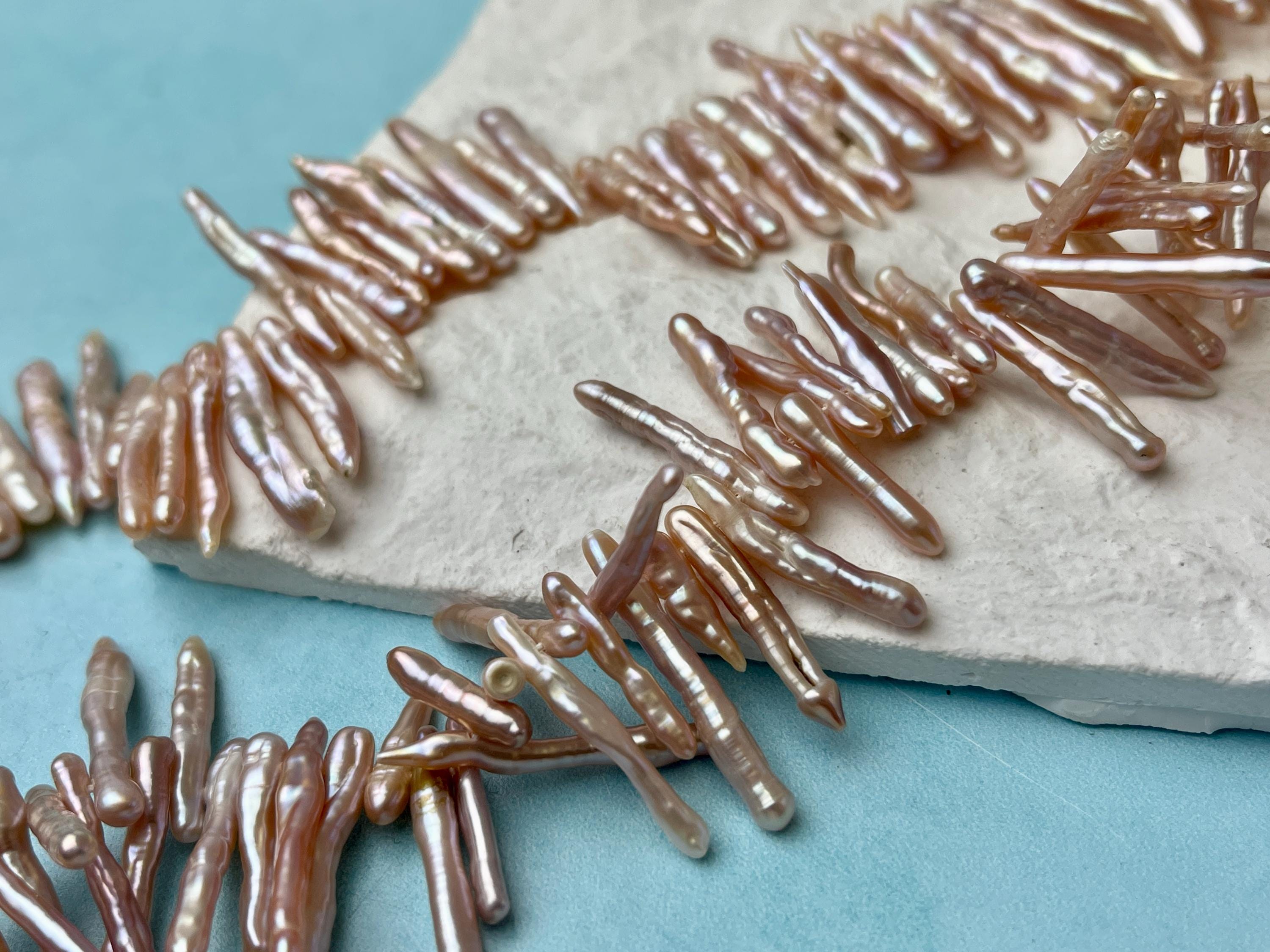 Perle d'acqua dolce AAA da 3-4 mm Perle d'acqua dolce rosa naturale Perle d'acqua dolce con foro superiore Perle d'acqua dolce rosa naturale Biwa #P26