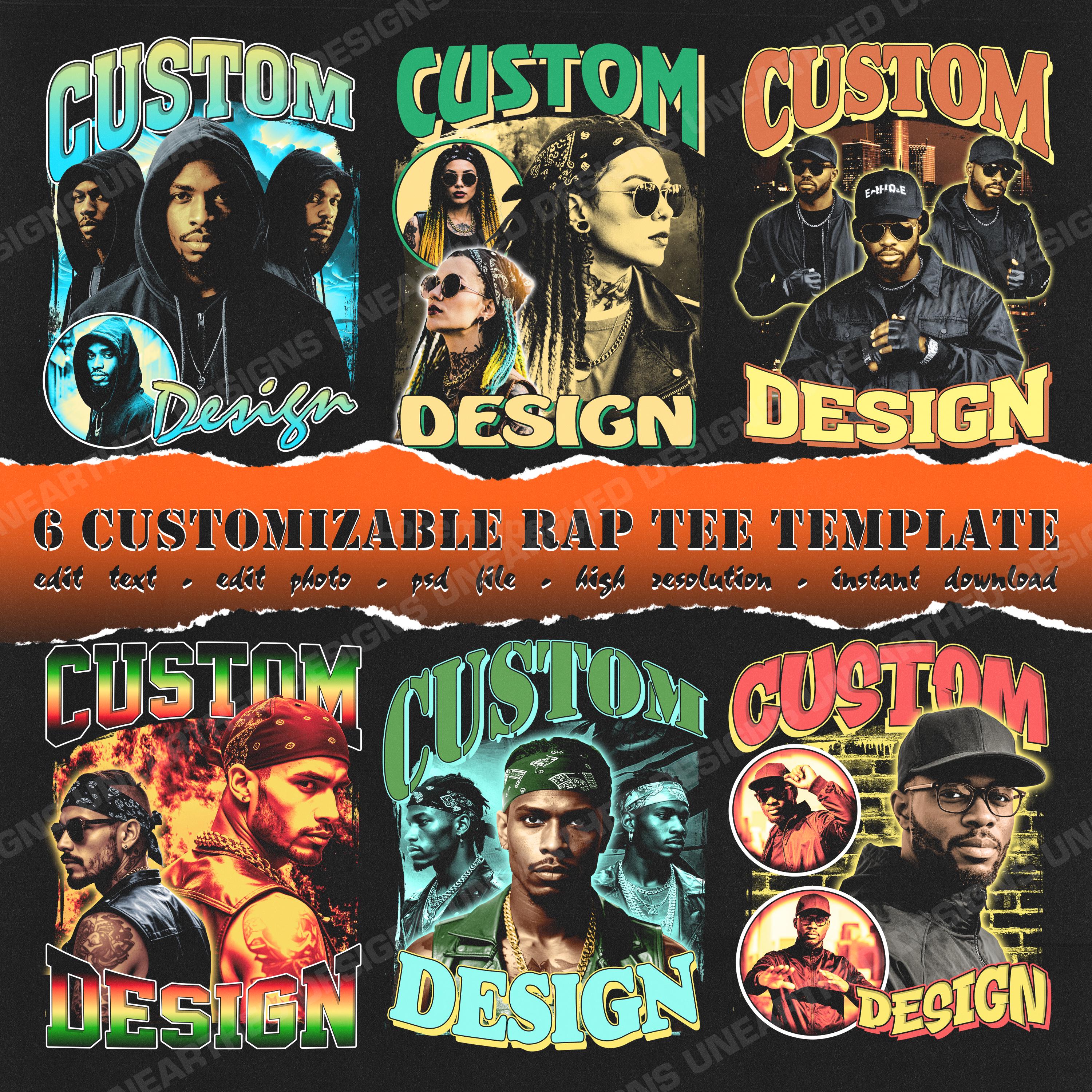 Modello di maglietta rap, modello di bootleg rap, maglietta rap modificabile, modello bootleg rap personalizzato, magliette rap personalizzate, maglie