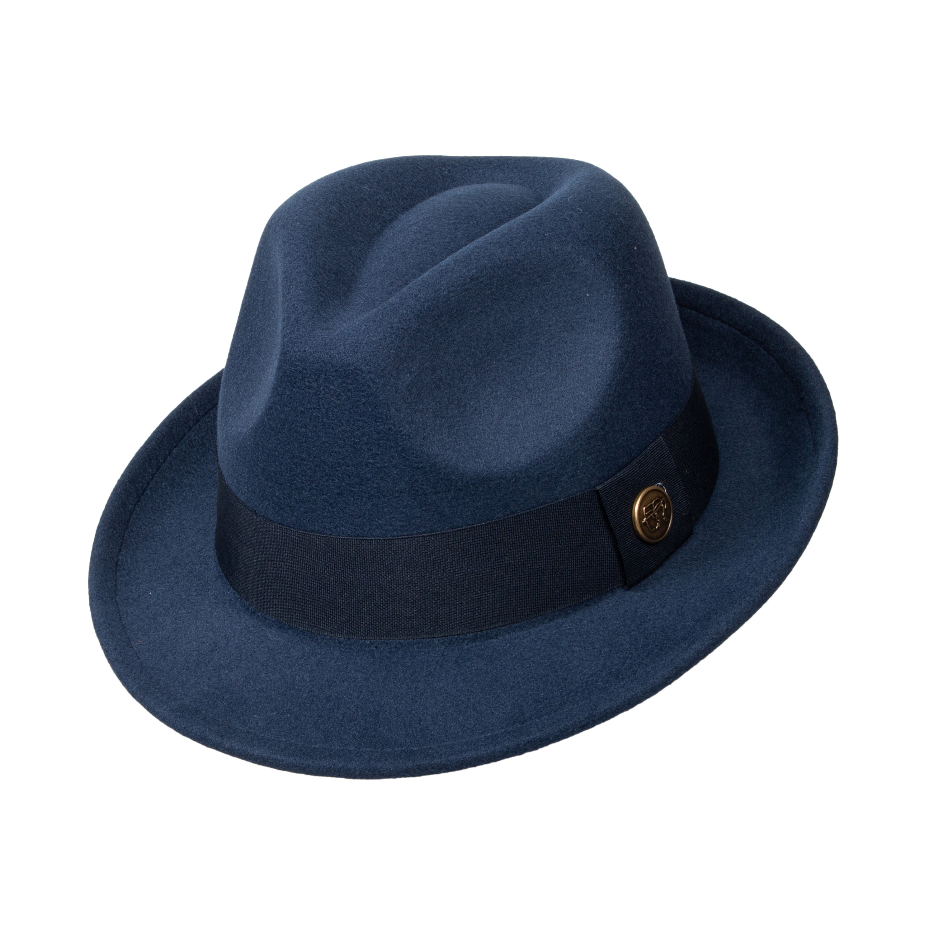 Cappello in pile polare Fedora blu scuro, cappello invernale da uomo, cappello Fedora rigido, Hatsquare Fedora per uomo, cappello a tesa corta, cappel