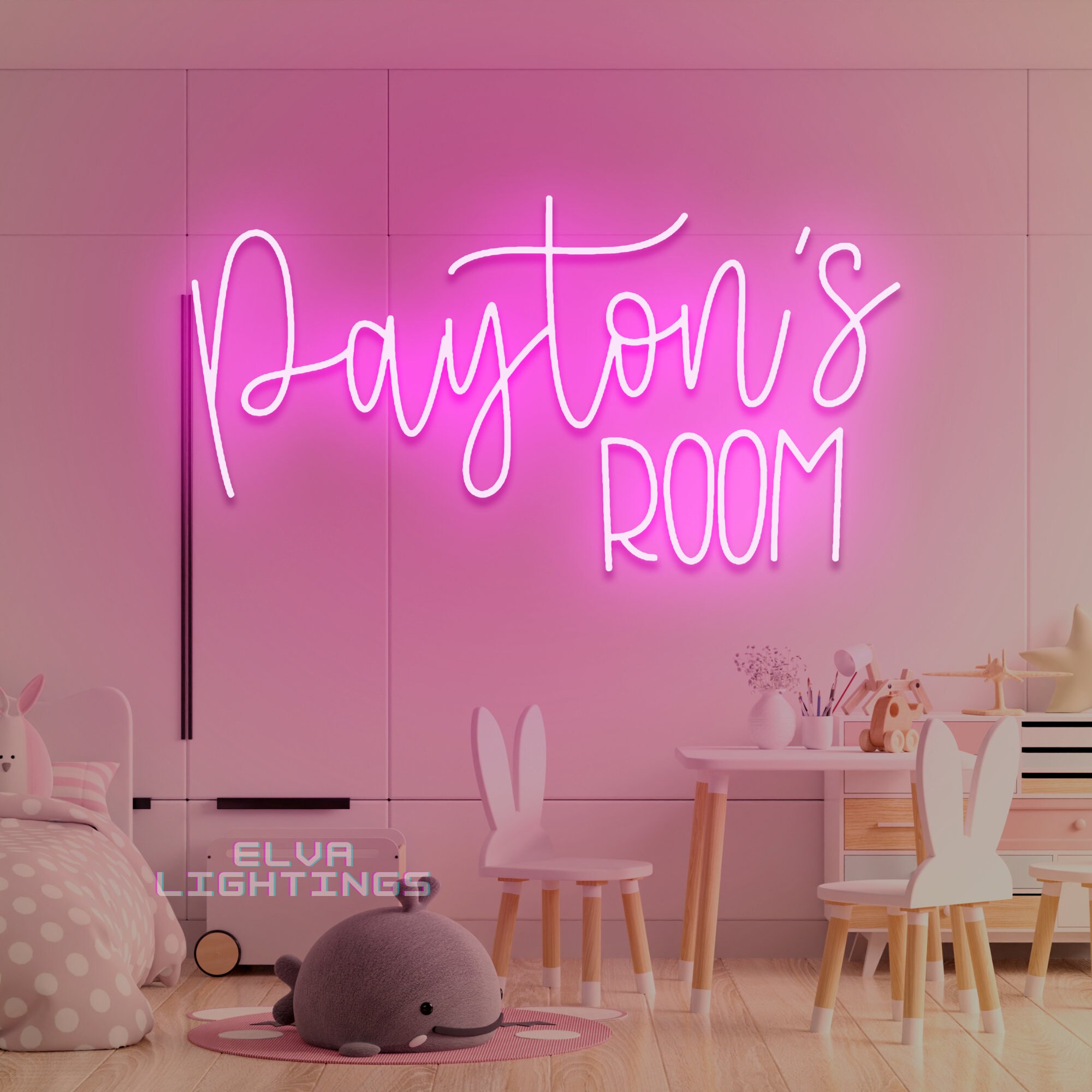 Nome personalizzato Neon Sign for Kids, Neon Sign Camera da letto Neon Sign Custom Bedroom Decor Kids Room Decor Home Decor Regali personalizzati per